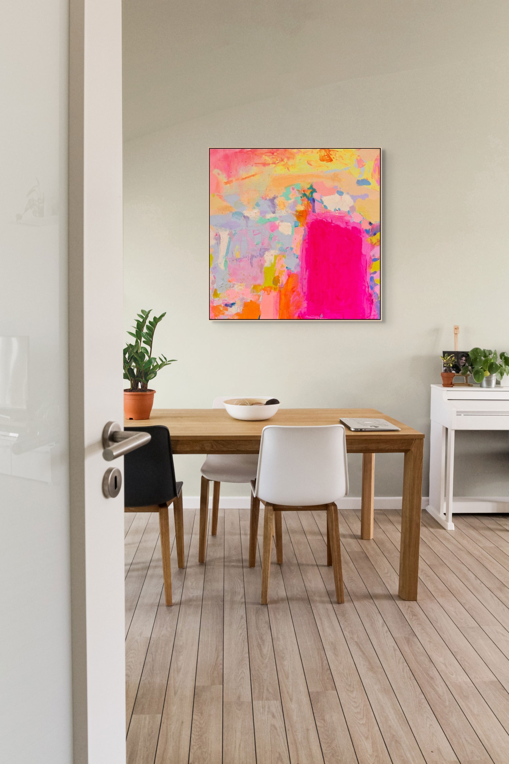 'Into The Pink ' 81.5cm x 81.5cm - Kathryn Sillince Artist