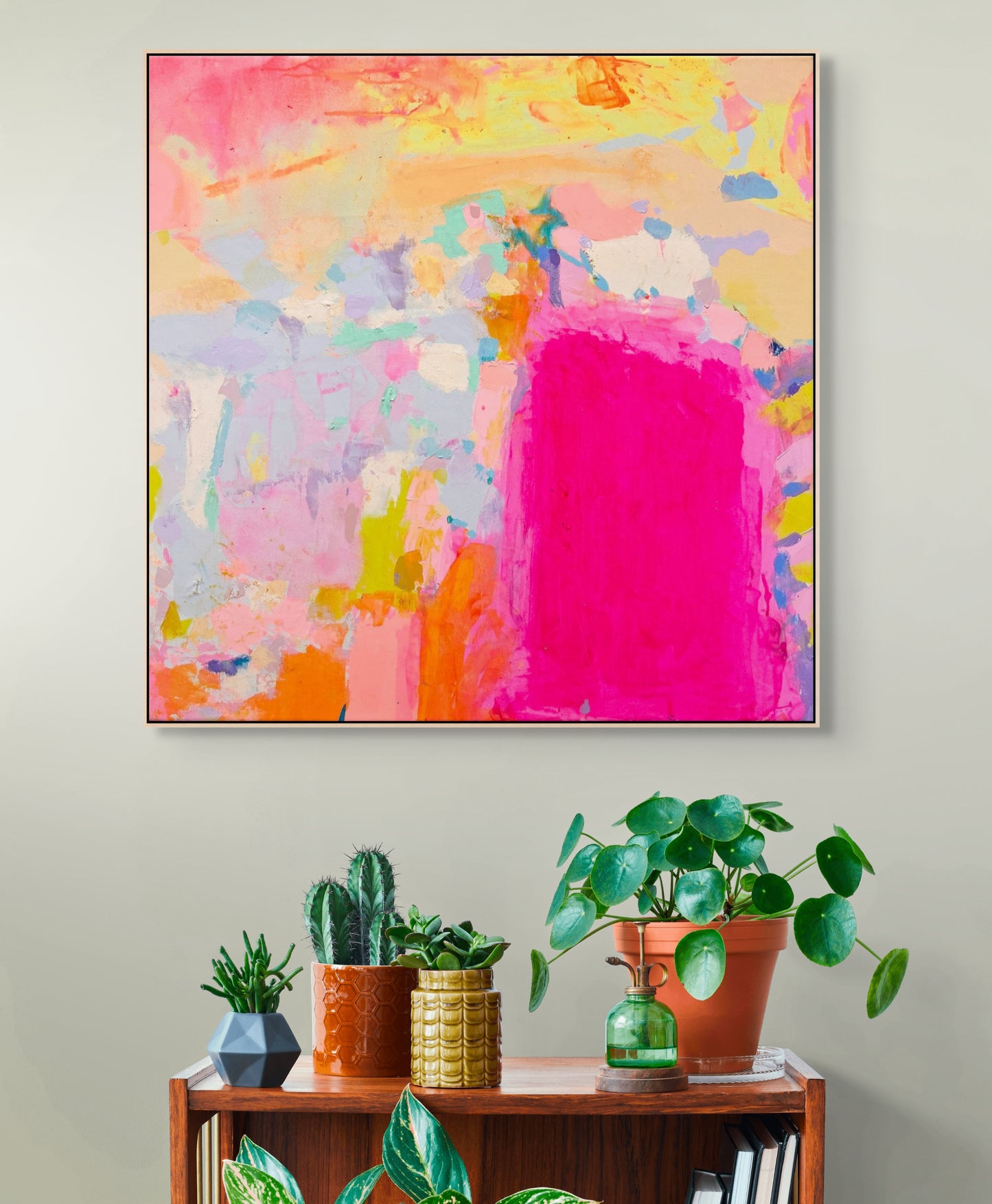 'Into The Pink ' 81.5cm x 81.5cm - Kathryn Sillince Artist
