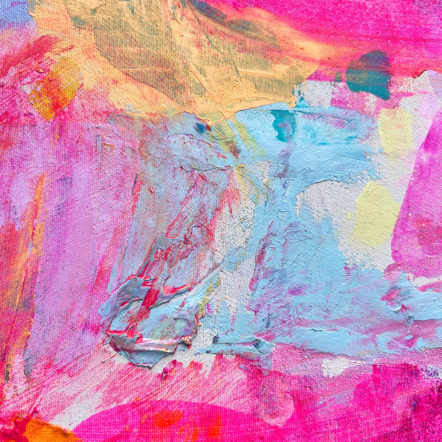'Into The Pink II' 72cm x 72cm - Kathryn Sillince Artist
