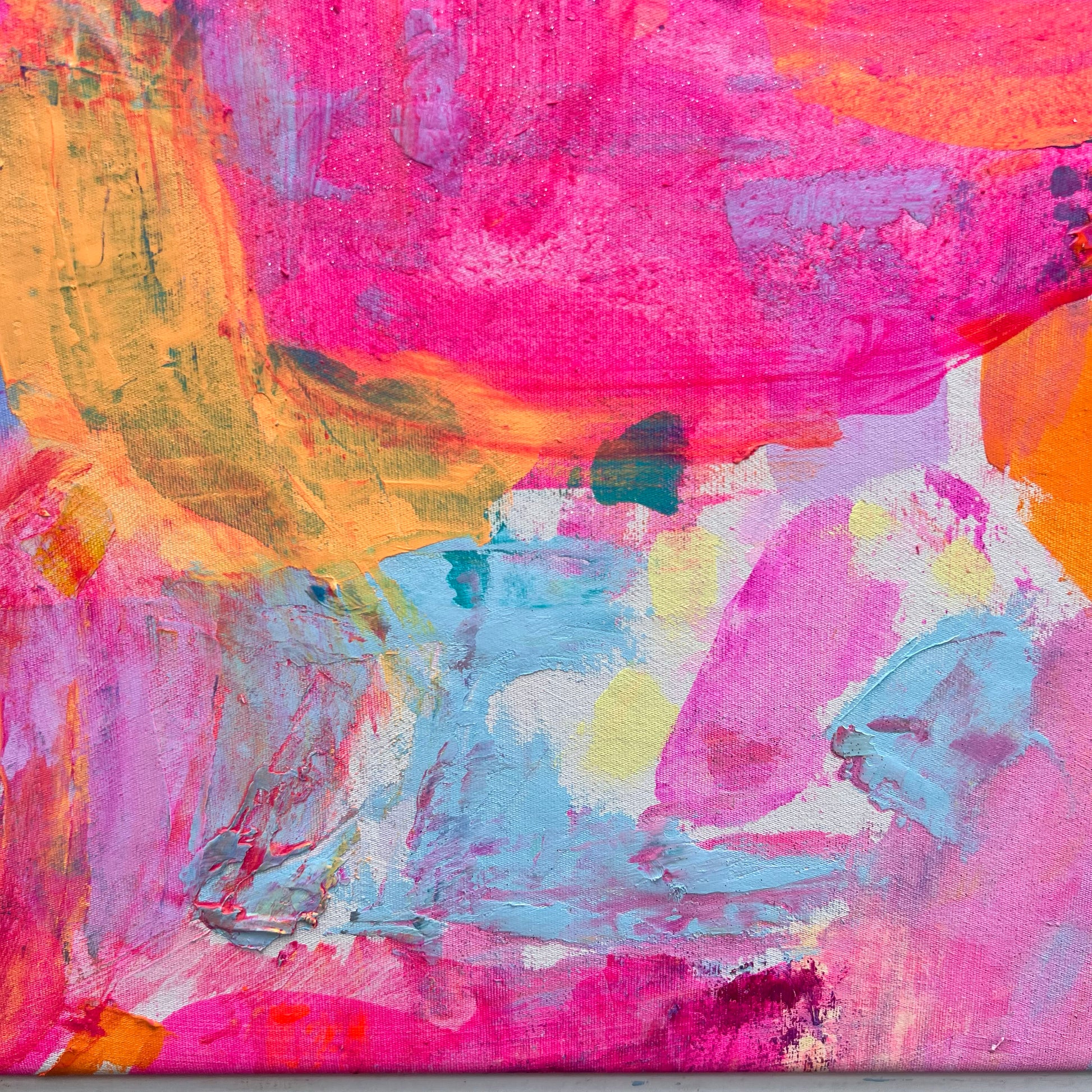 'Into The Pink II' 72cm x 72cm - Kathryn Sillince Artist