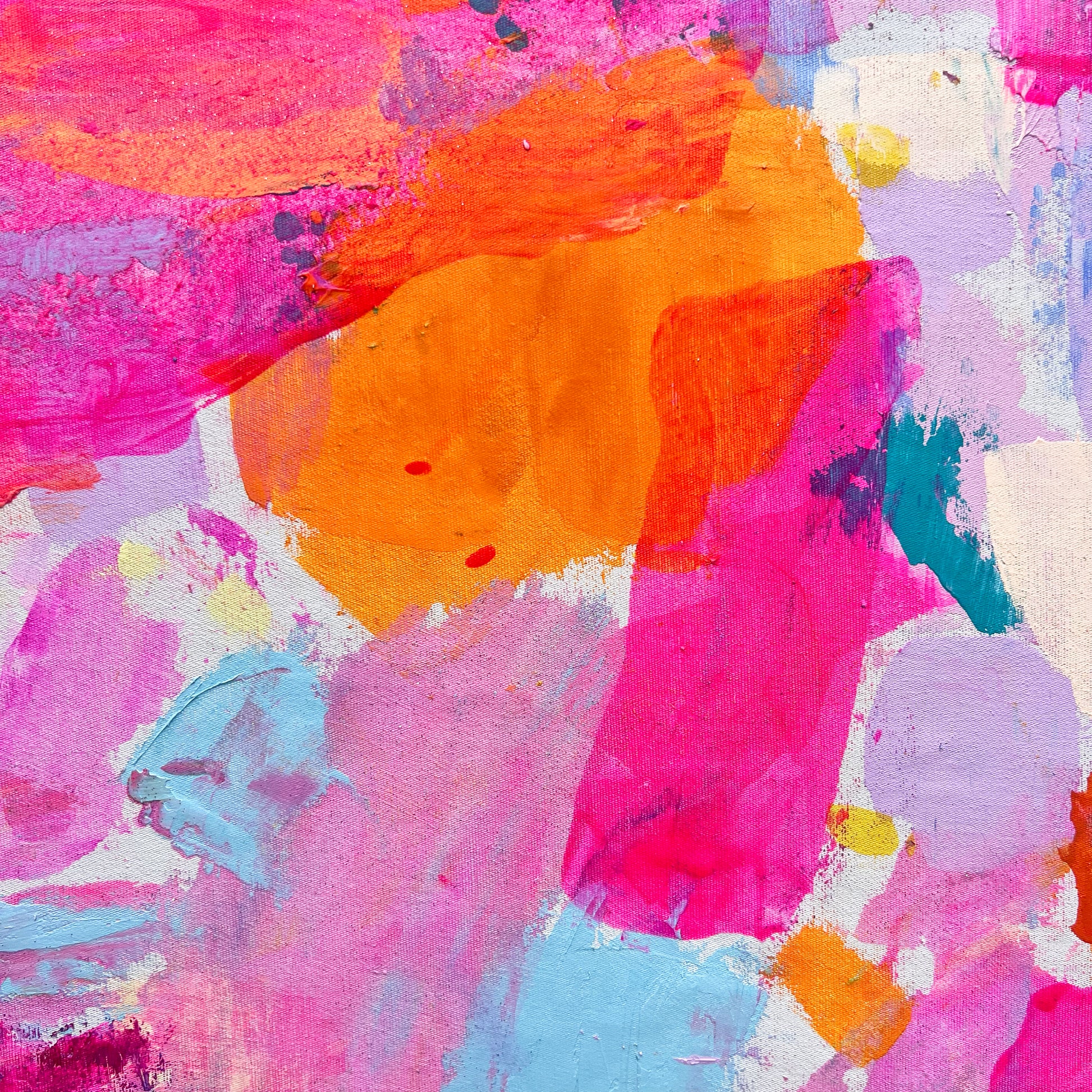 'Into The Pink II' 72cm x 72cm - Kathryn Sillince Artist