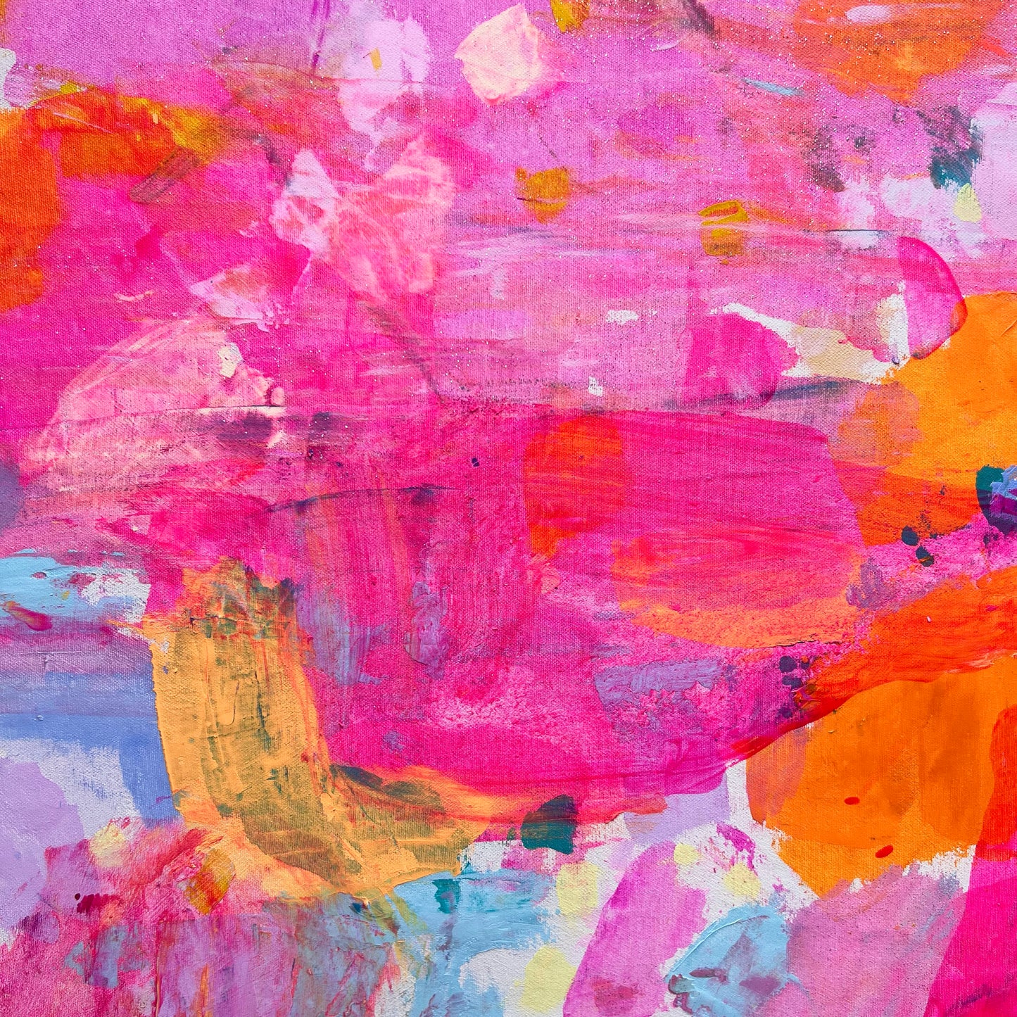 'Into The Pink II' 72cm x 72cm - Kathryn Sillince Artist