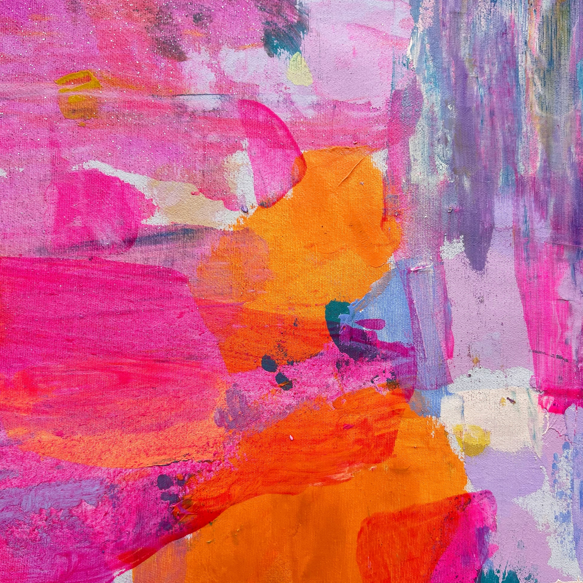 'Into The Pink II' 72cm x 72cm - Kathryn Sillince Artist