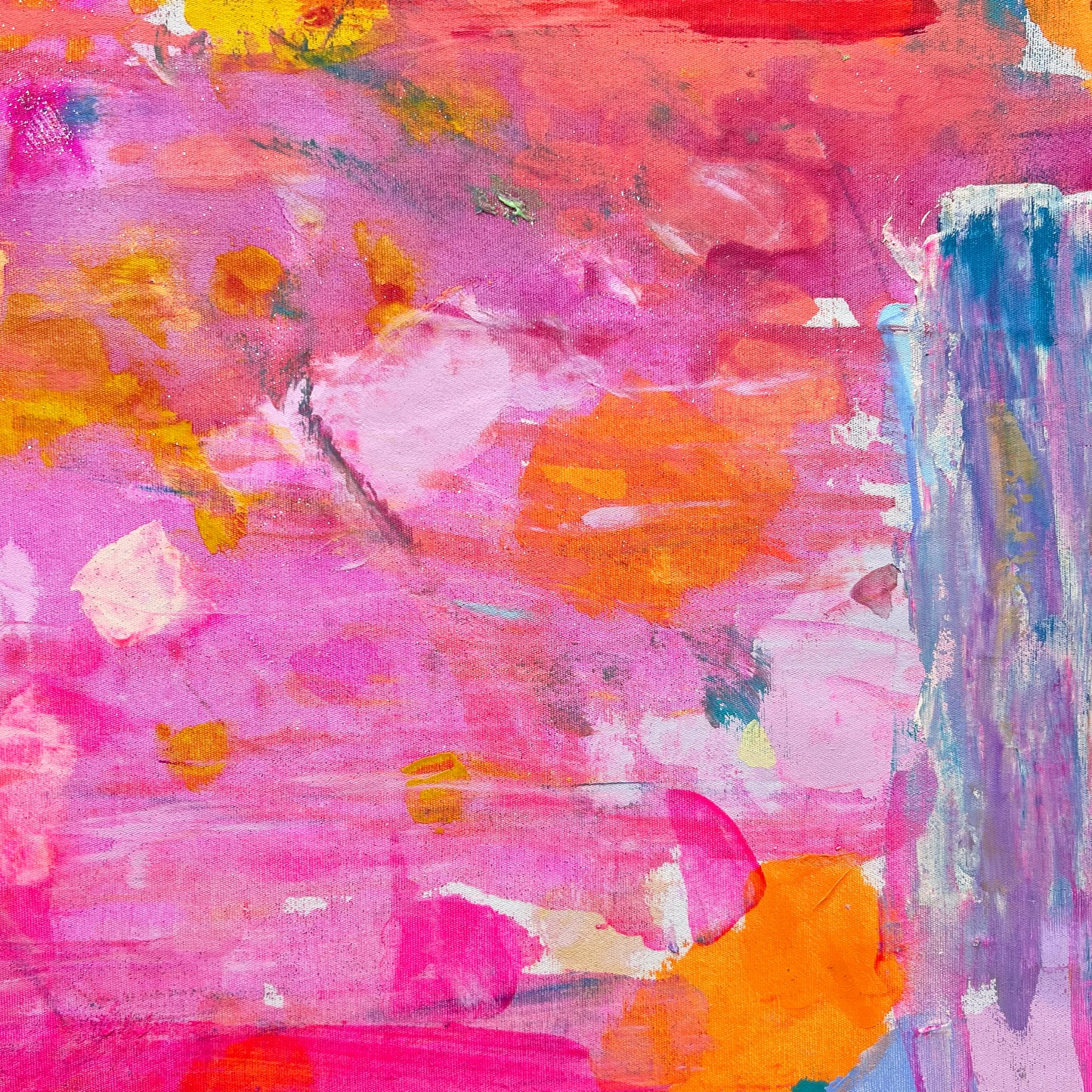 'Into The Pink II' 72cm x 72cm - Kathryn Sillince Artist