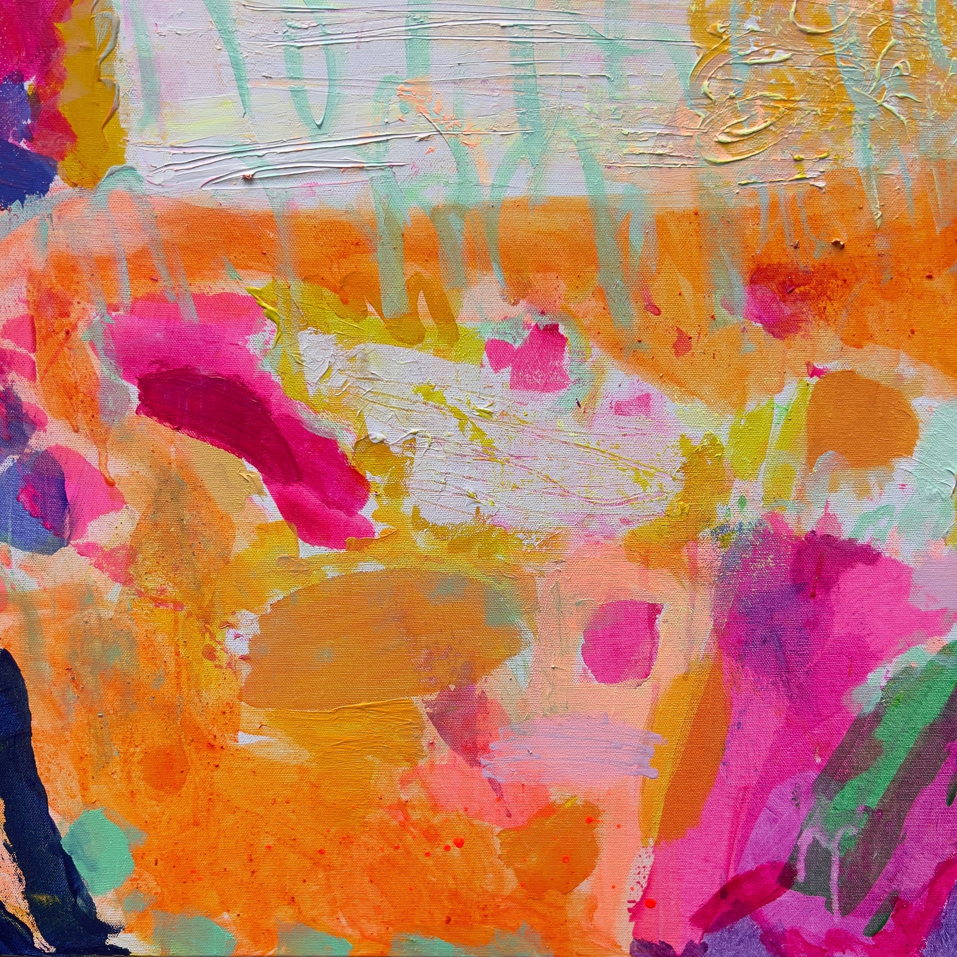Abstract art with vibrant colors and textured brushstrokes