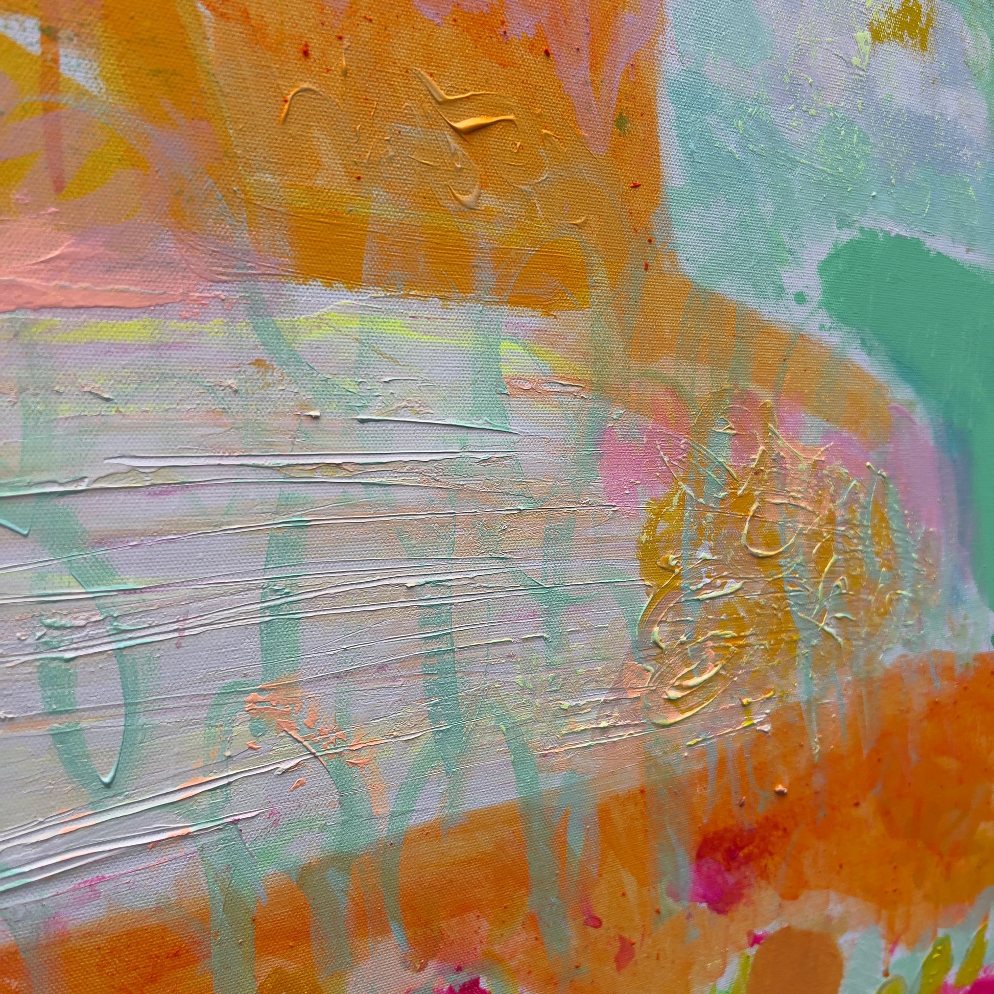 Abstract art with vibrant colors and textured brushstrokes