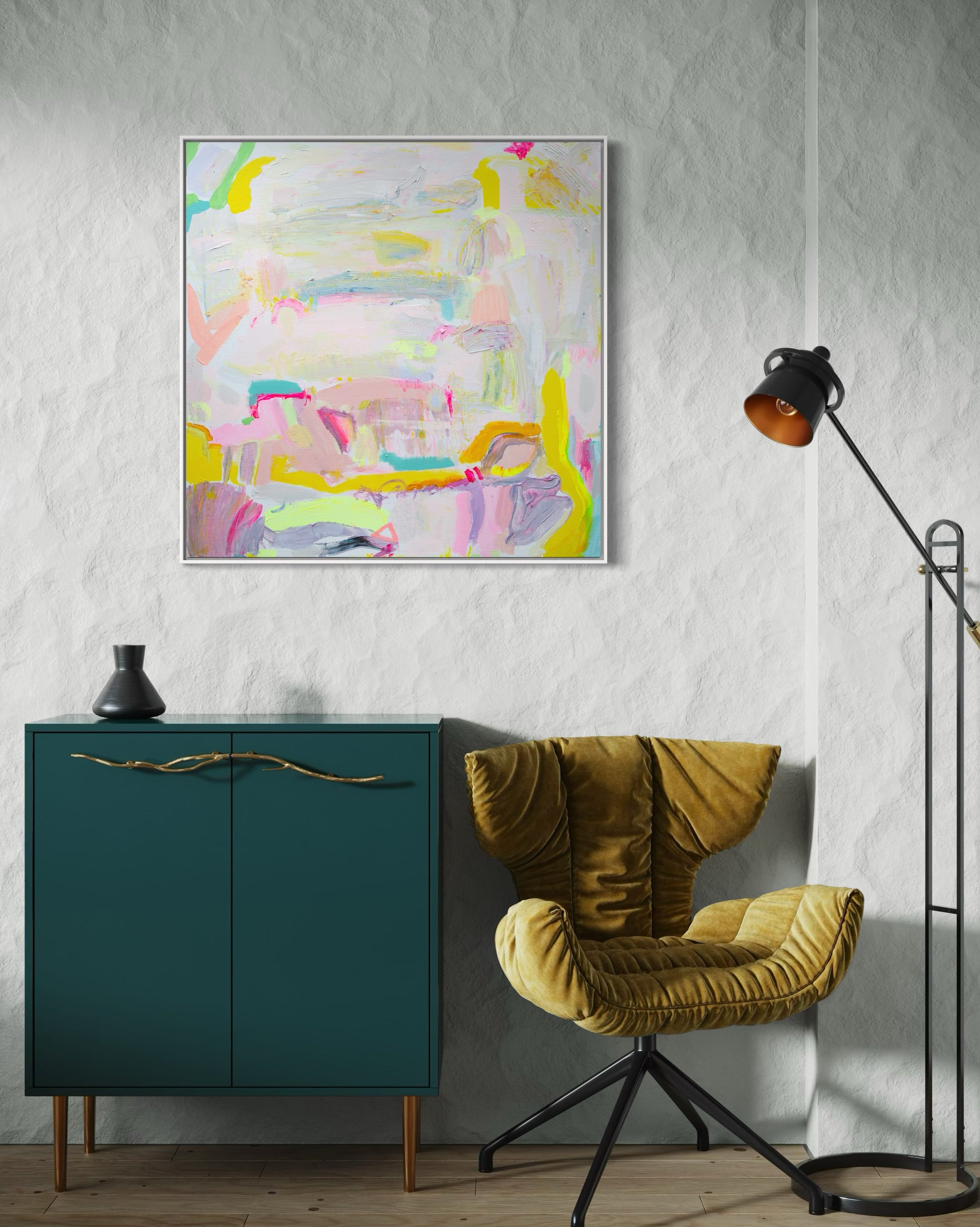 'Let's Stay Here'  76cm x 76cm - Kathryn Sillince Artist
