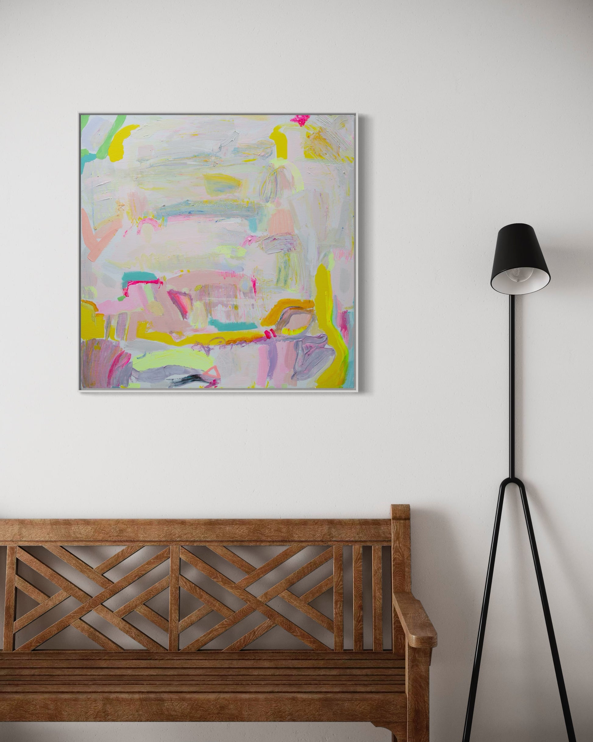 'Let's Stay Here'  76cm x 76cm - Kathryn Sillince Artist