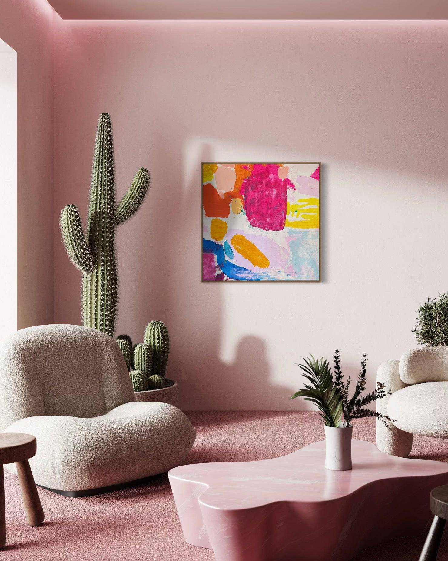 'Lets Get Saturated' 60cm x 60cm - Kathryn Sillince Artist