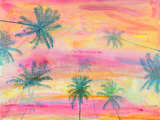 'Lie With Me At Sunset' 153cm x 117cm - Kathryn Sillince Artist
