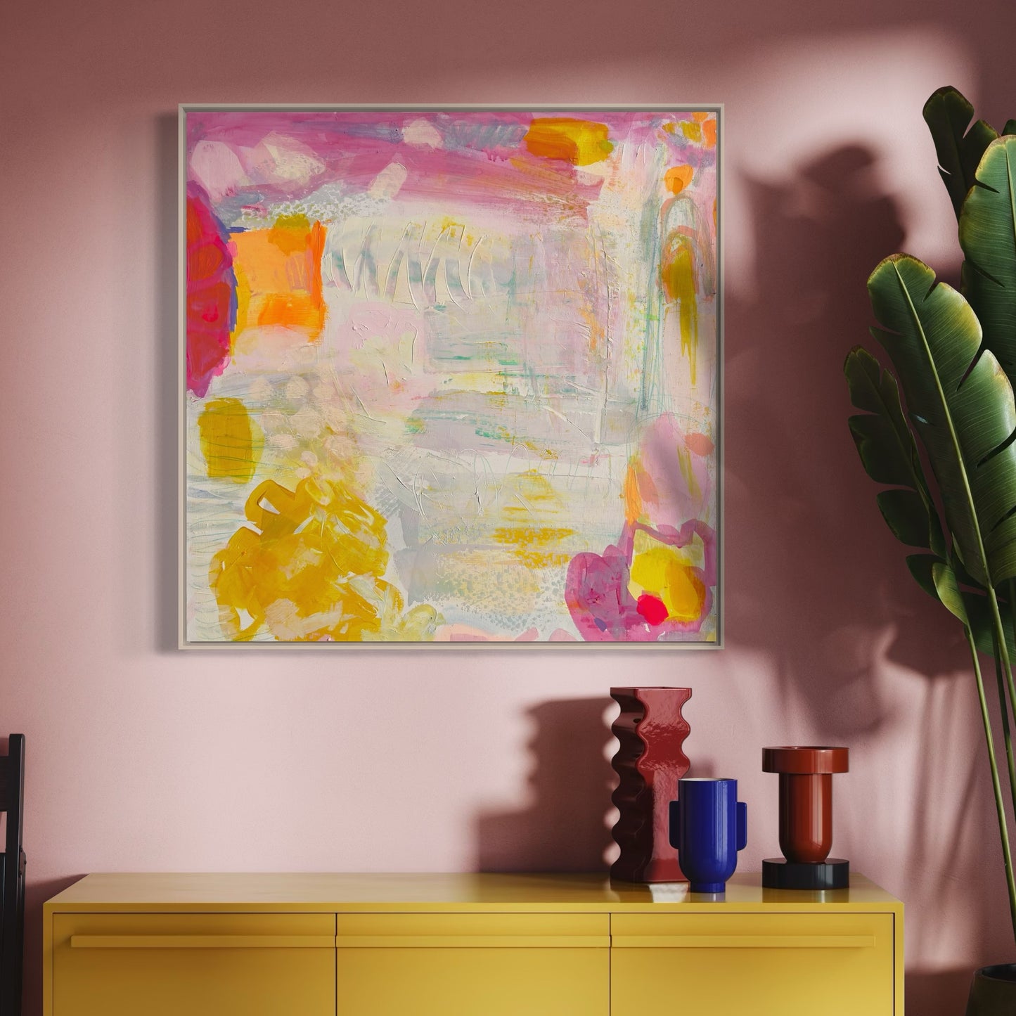 'Like Jell-O On Springs'  71cm x 71cm - Kathryn Sillince Artist