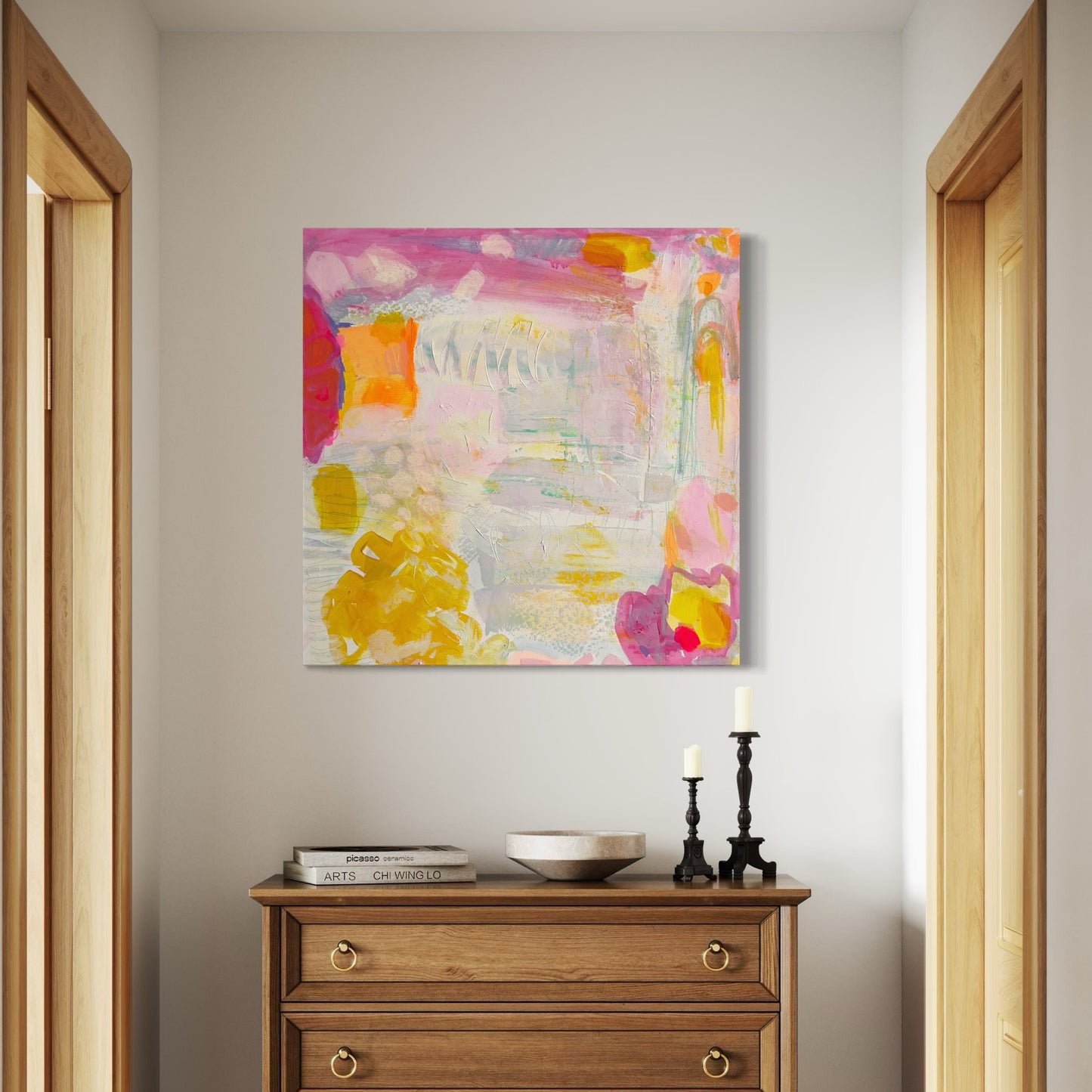 'Like Jell-O On Springs'  71cm x 71cm - Kathryn Sillince Artist