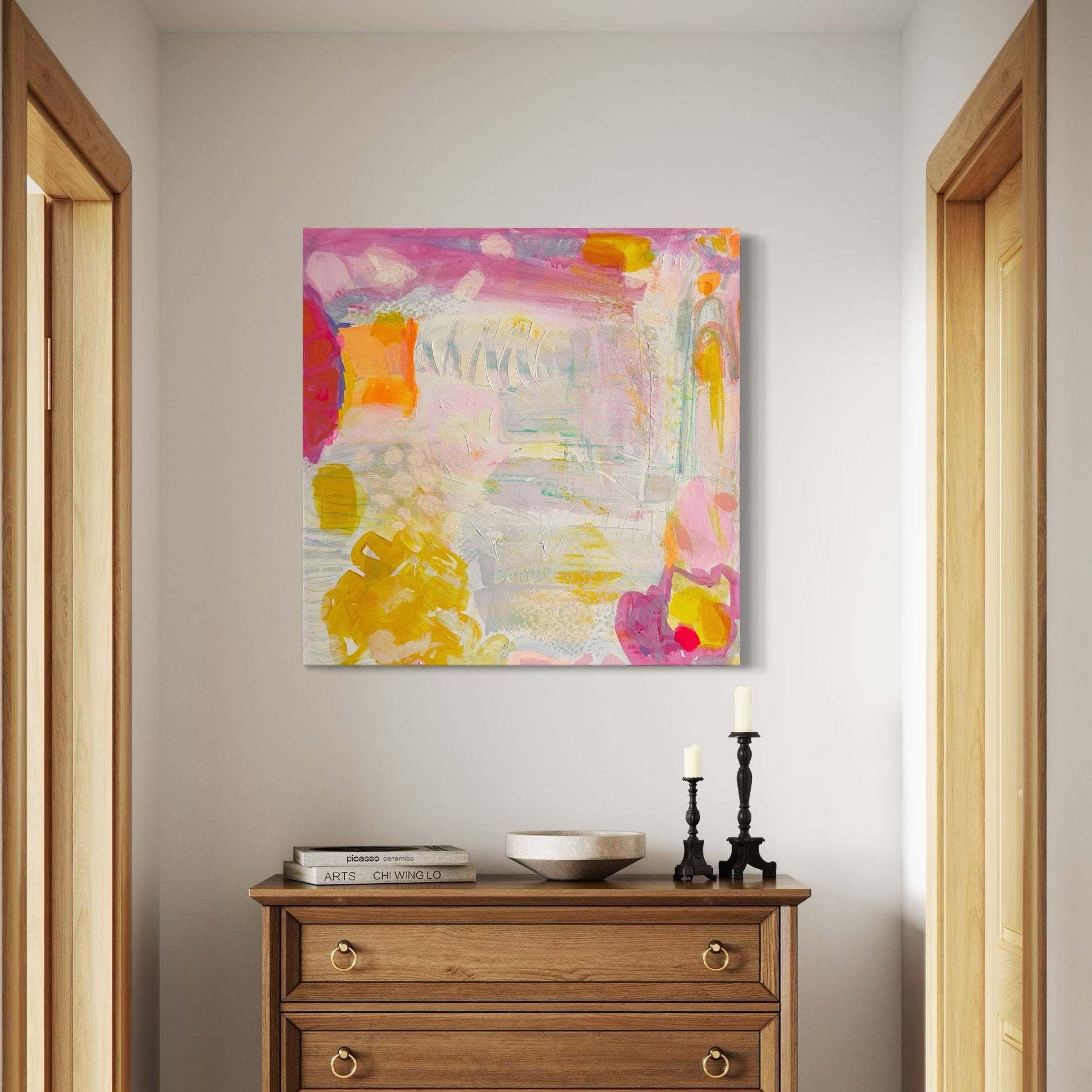 'Like Jell-O On Springs'  71cm x 71cm - Kathryn Sillince Artist