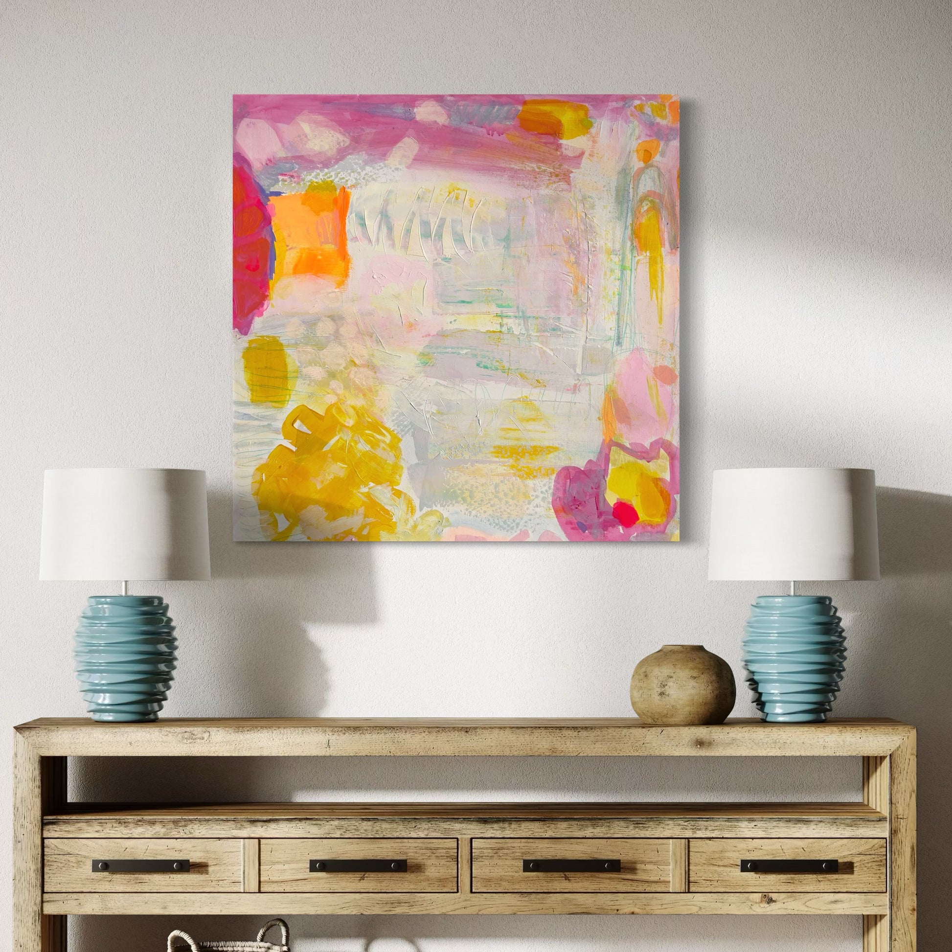 'Like Jell-O On Springs'  71cm x 71cm - Kathryn Sillince Artist
