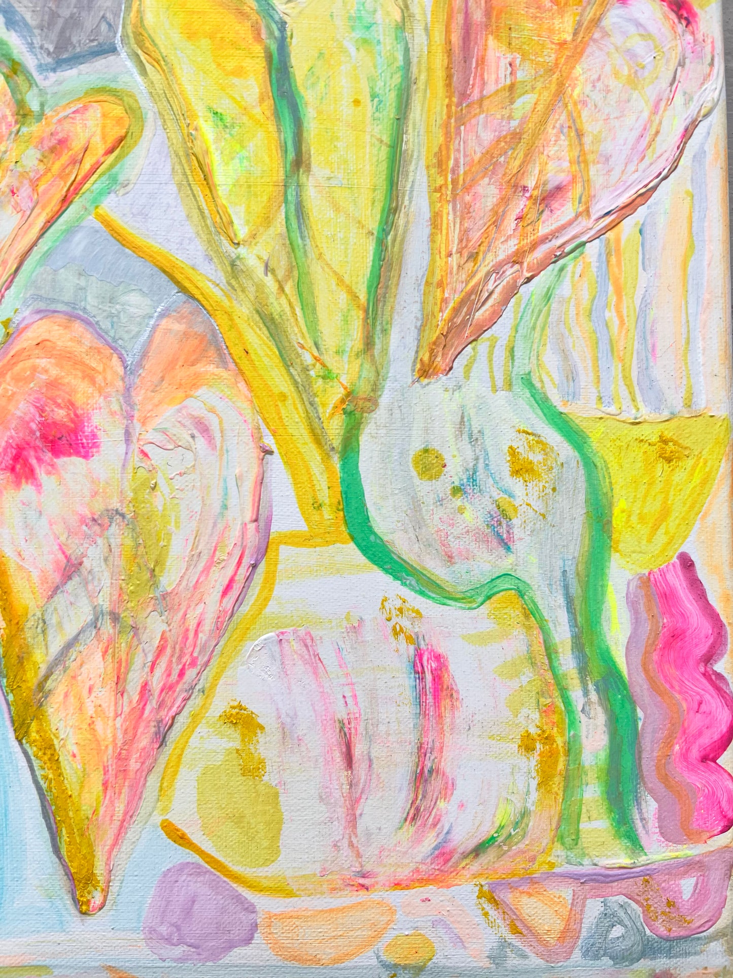 'Lush Leaves'  30cm x 30cm - Kathryn Sillince Artist
