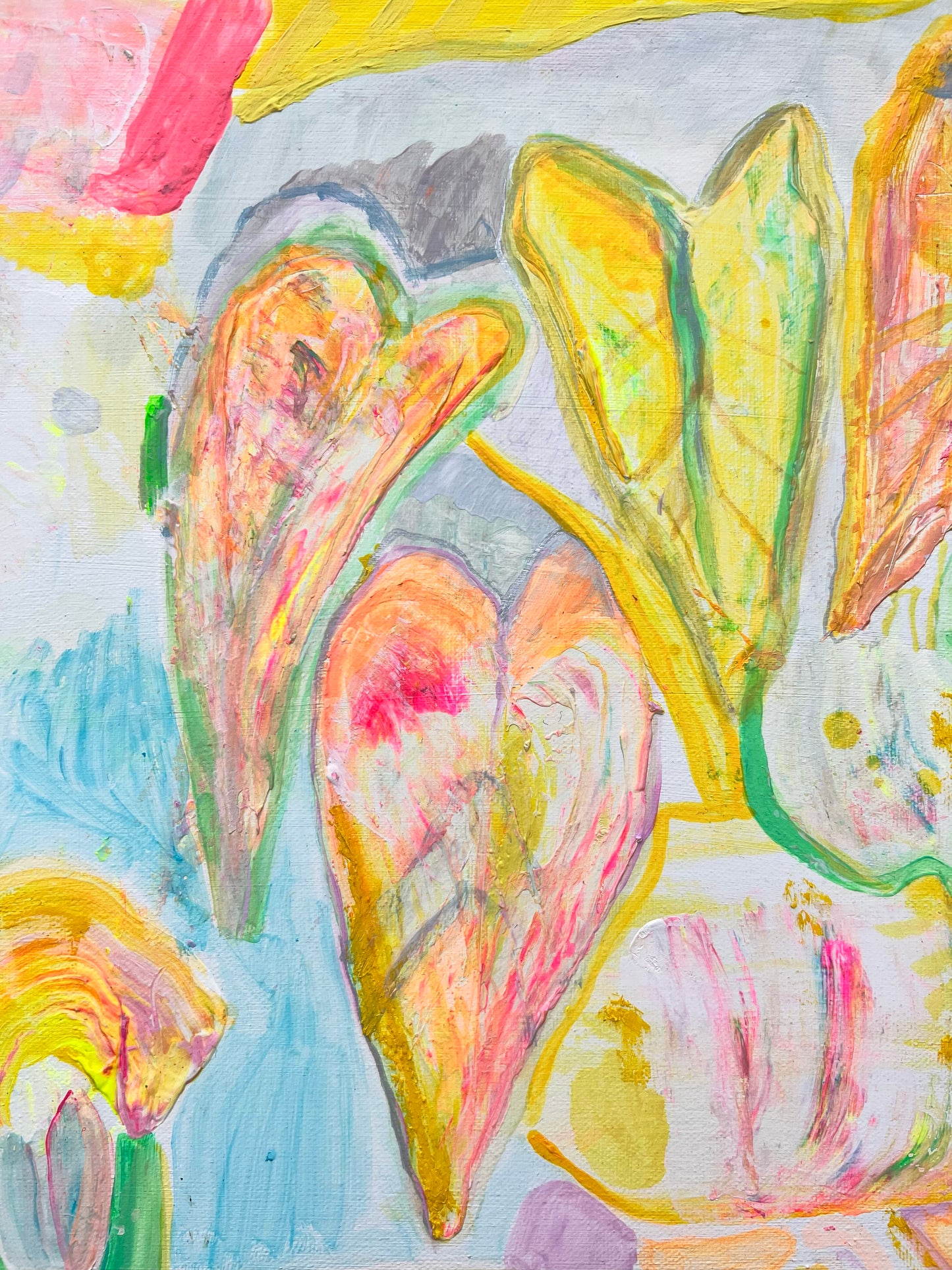 'Lush Leaves'  30cm x 30cm - Kathryn Sillince Artist