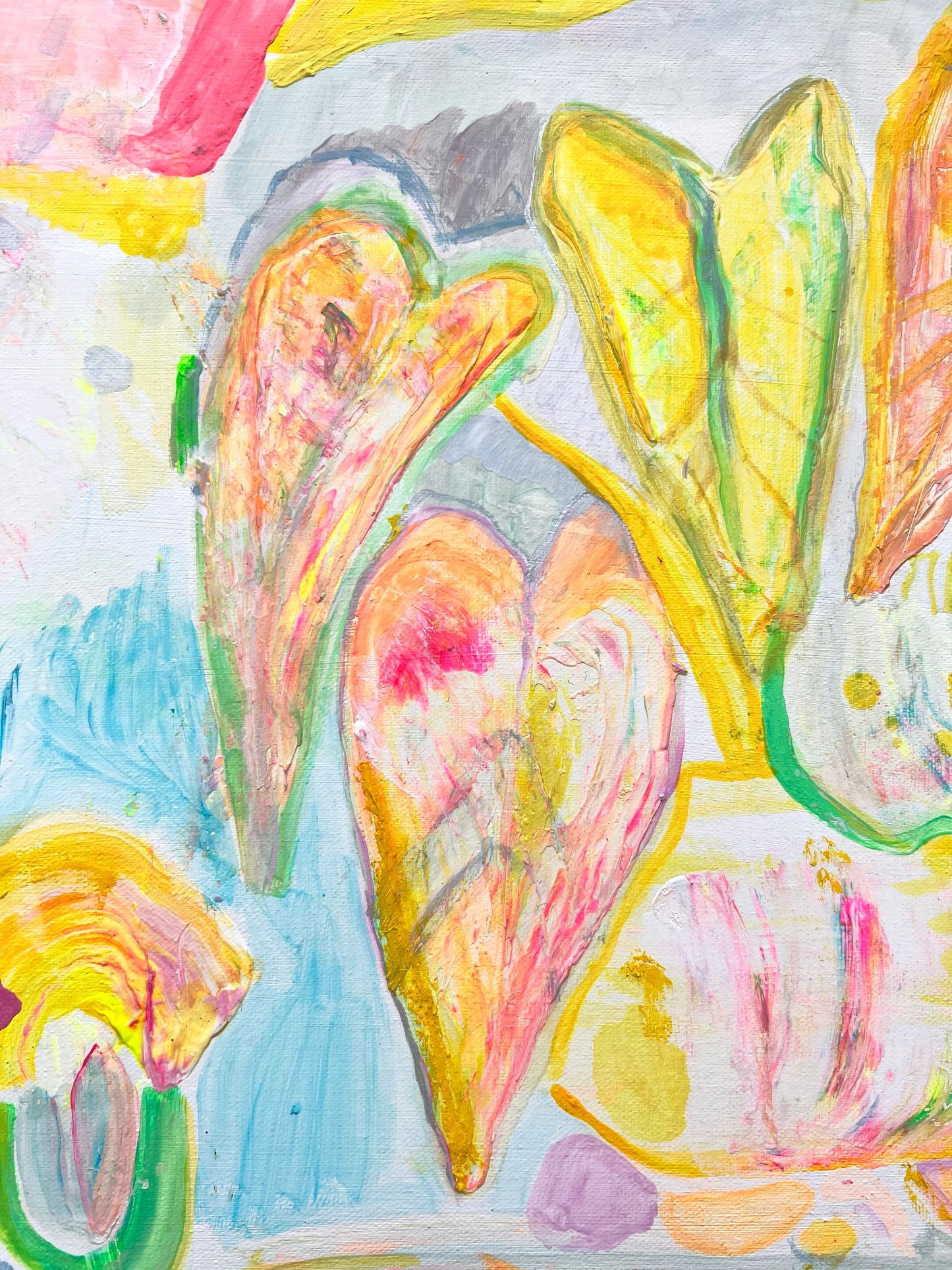 'Lush Leaves'  30cm x 30cm - Kathryn Sillince Artist