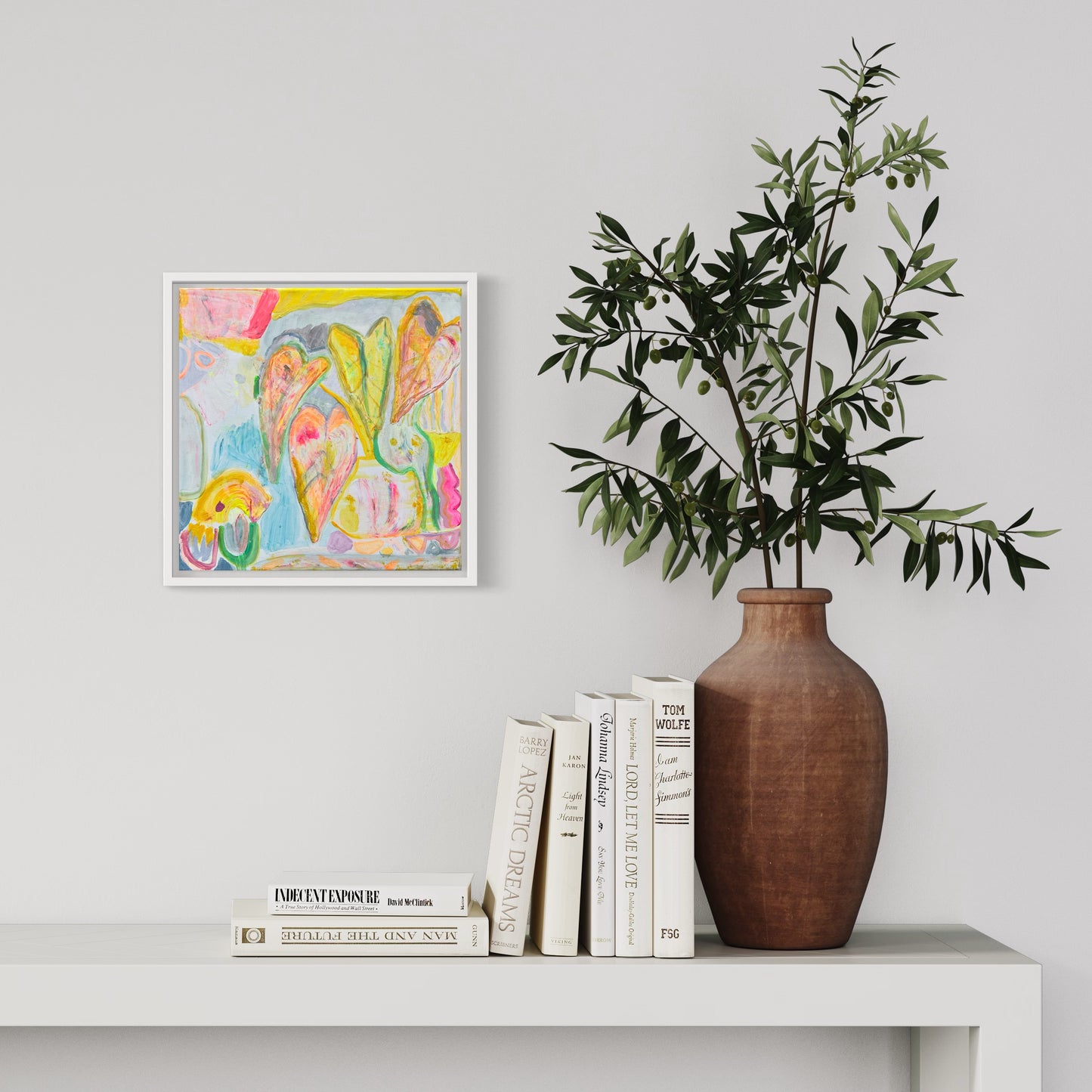 'Lush Leaves'  30cm x 30cm - Kathryn Sillince Artist
