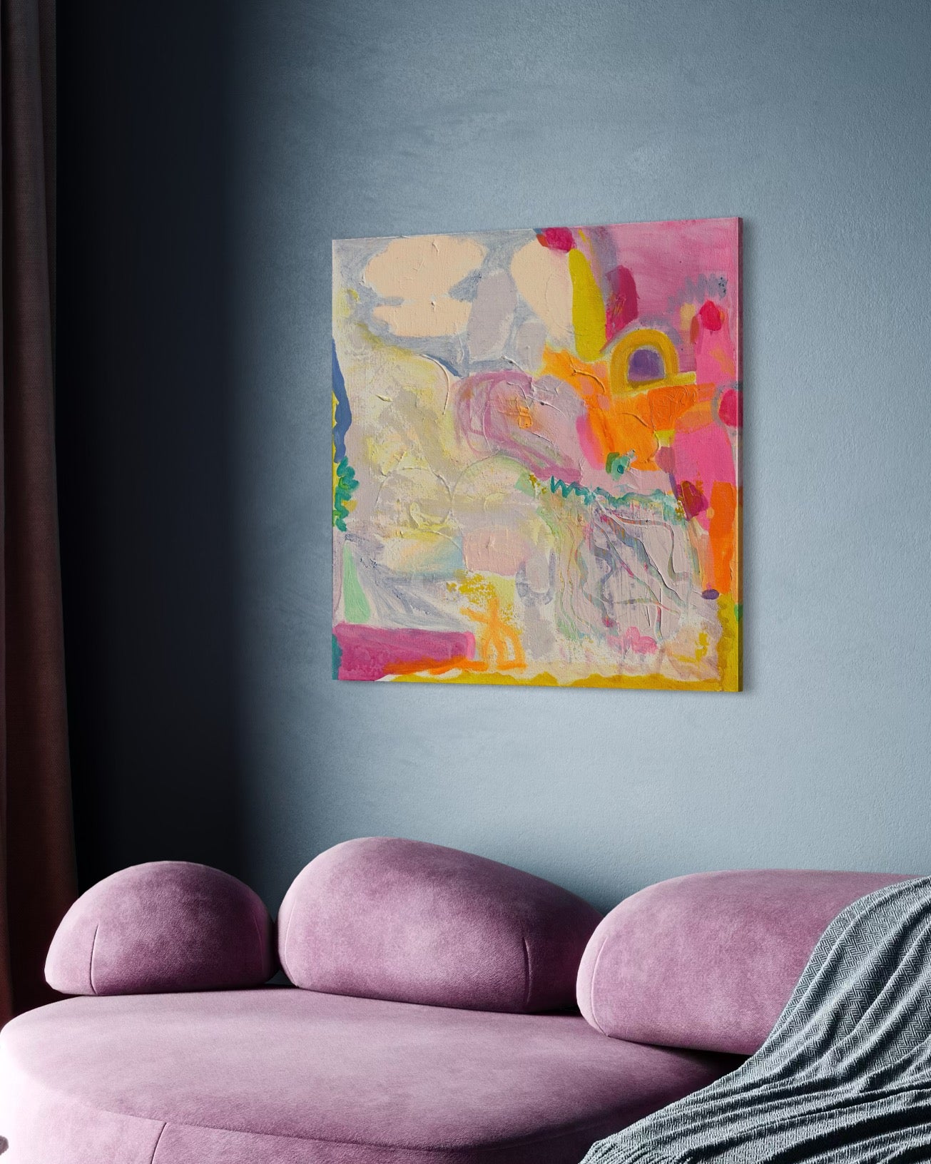 'On The Side'  70cm x 70cm - Kathryn Sillince Artist