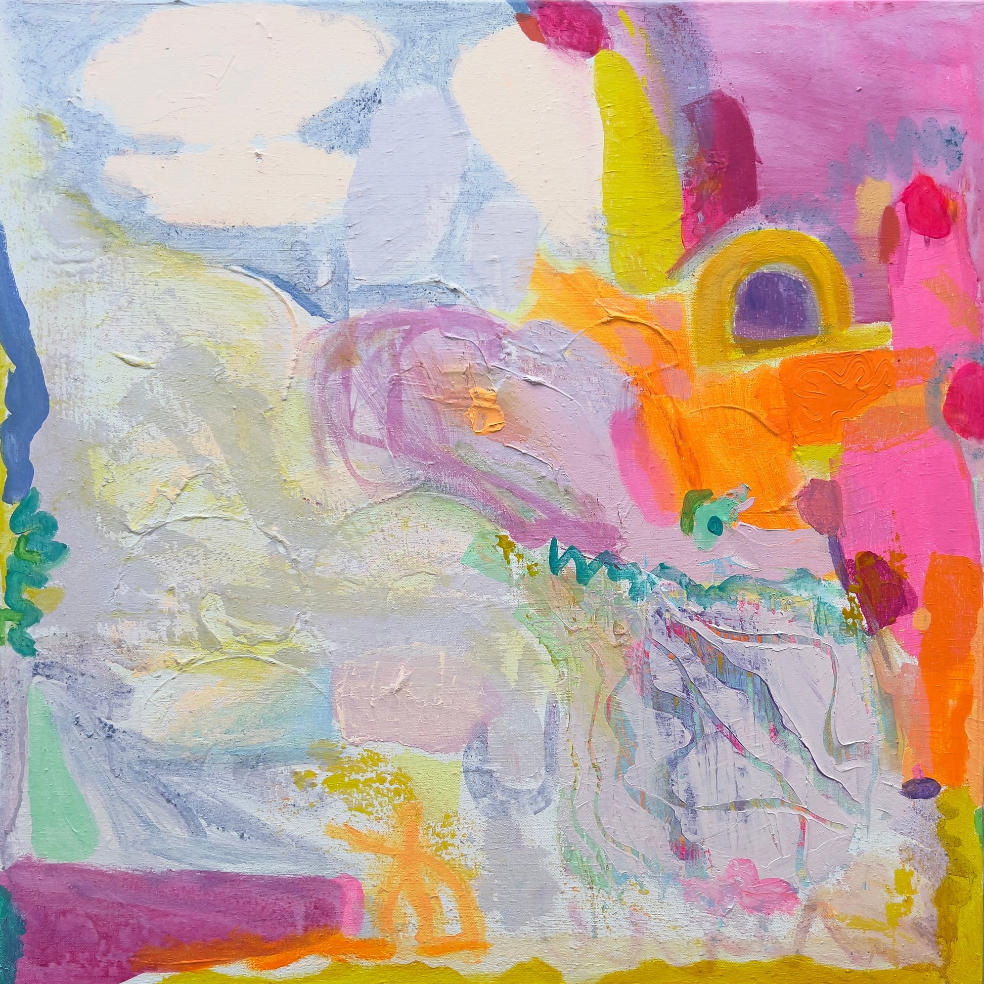 'On The Side'  70cm x 70cm - Kathryn Sillince Artist