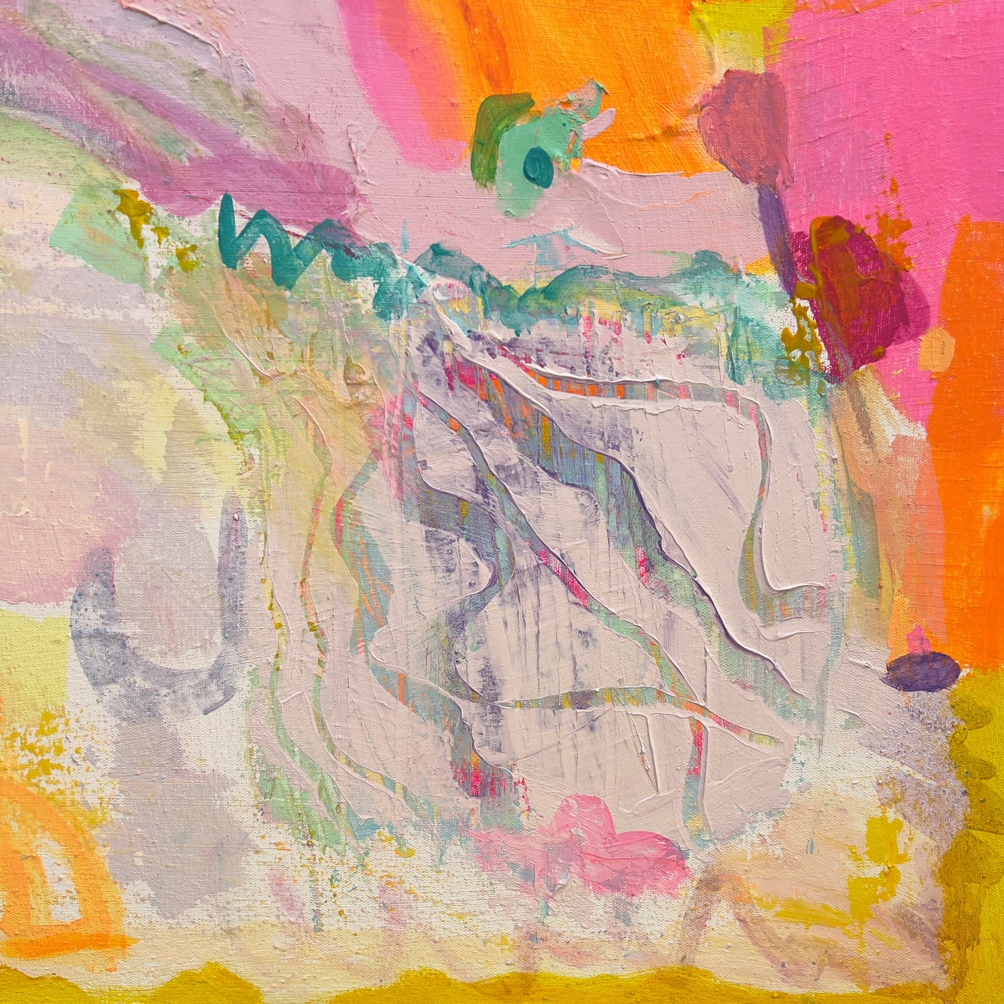 'On The Side'  70cm x 70cm - Kathryn Sillince Artist