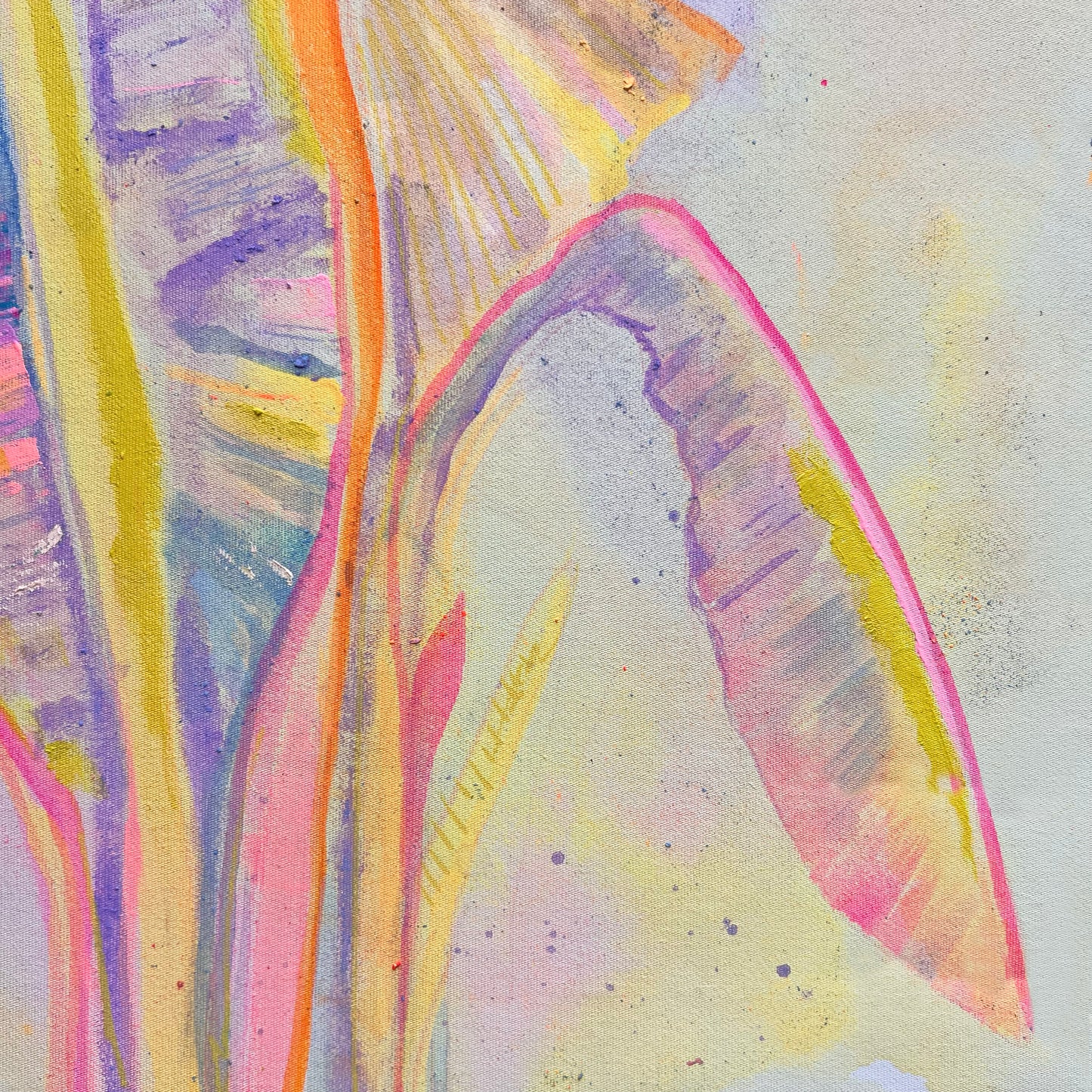 'Peachy Banana Dreams' 72cm x 72cm - Kathryn Sillince Artist