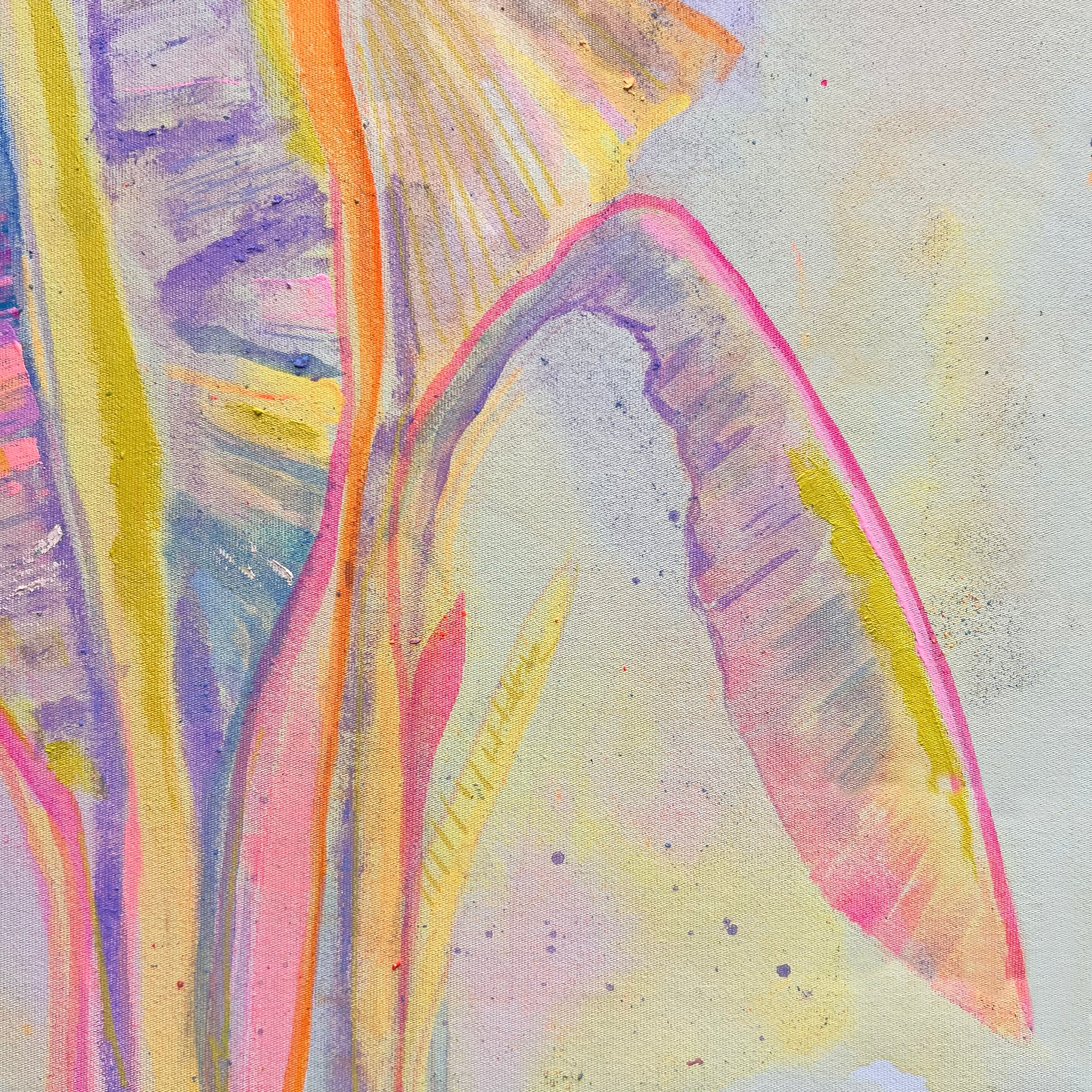 'Peachy Banana Dreams' 72cm x 72cm - Kathryn Sillince Artist
