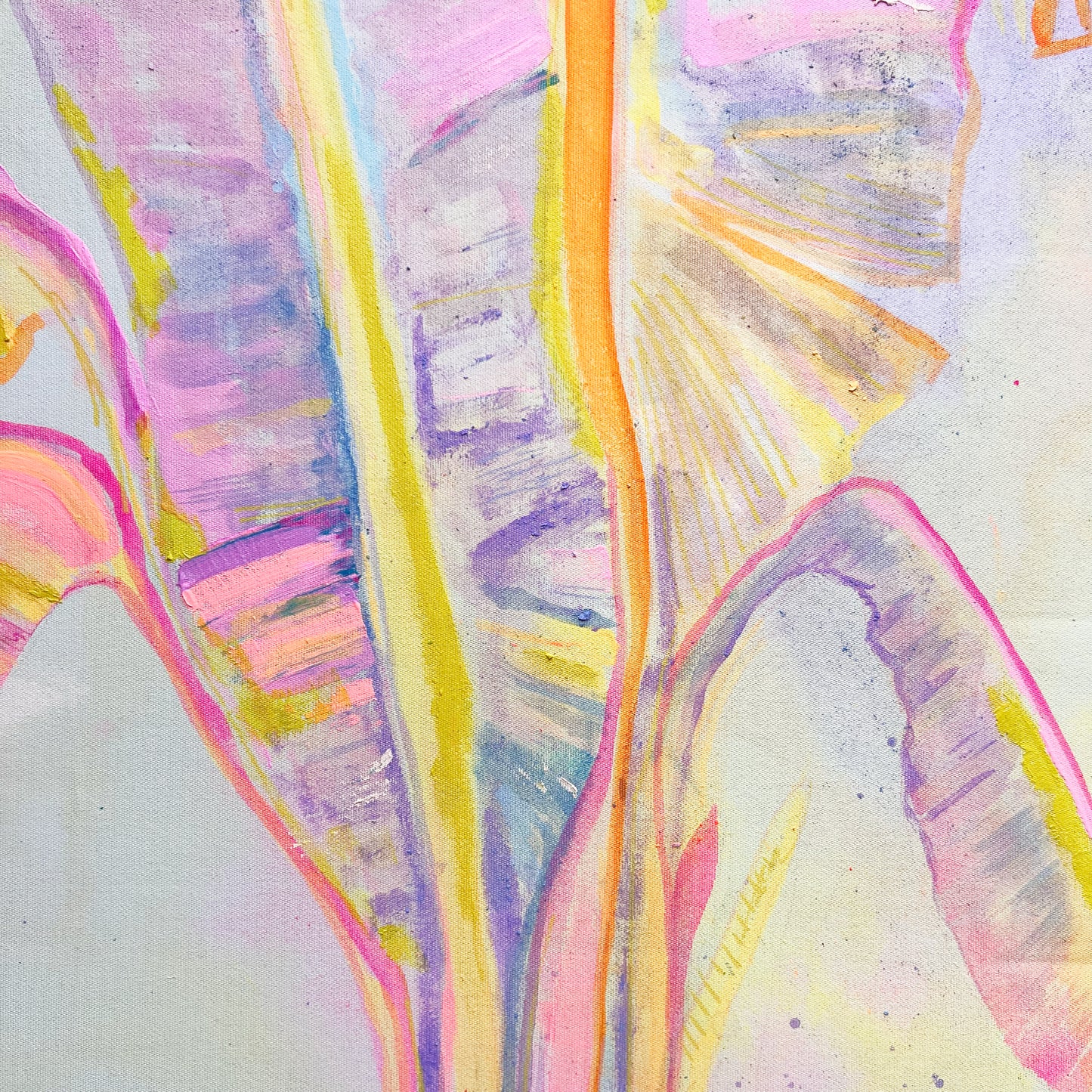 'Peachy Banana Dreams' 72cm x 72cm - Kathryn Sillince Artist