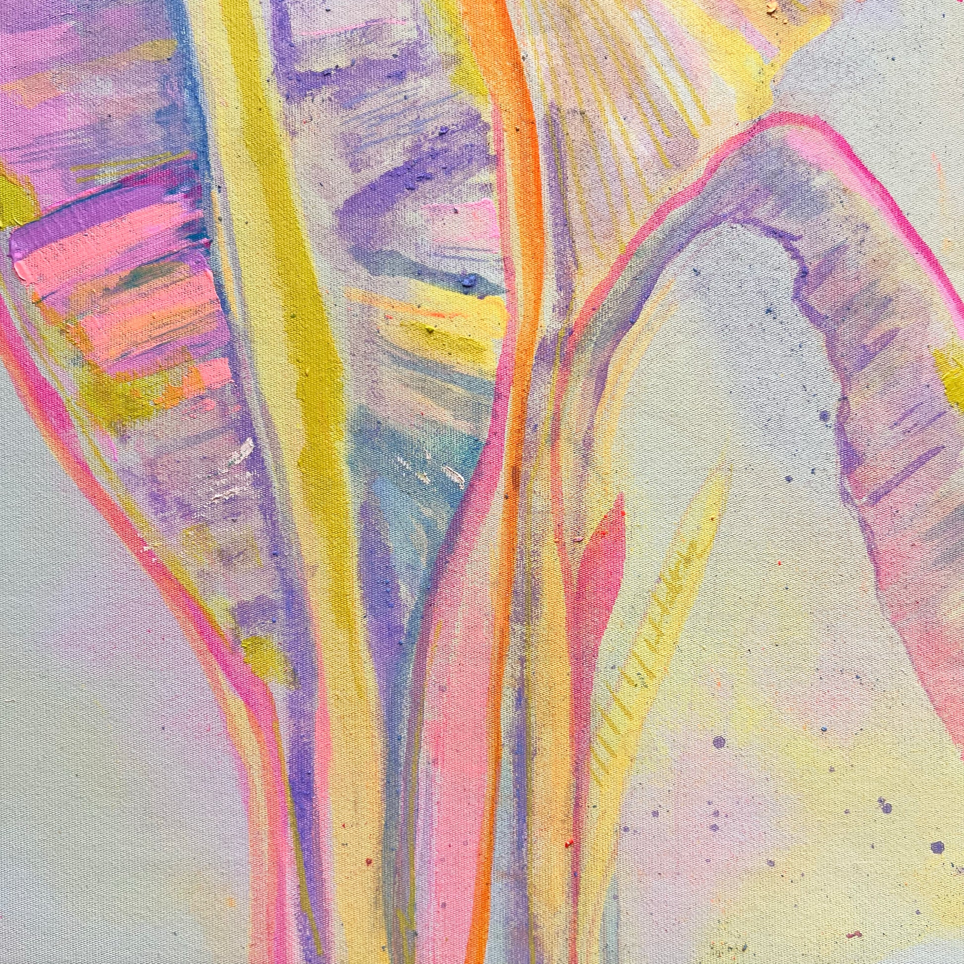 'Peachy Banana Dreams' 72cm x 72cm - Kathryn Sillince Artist