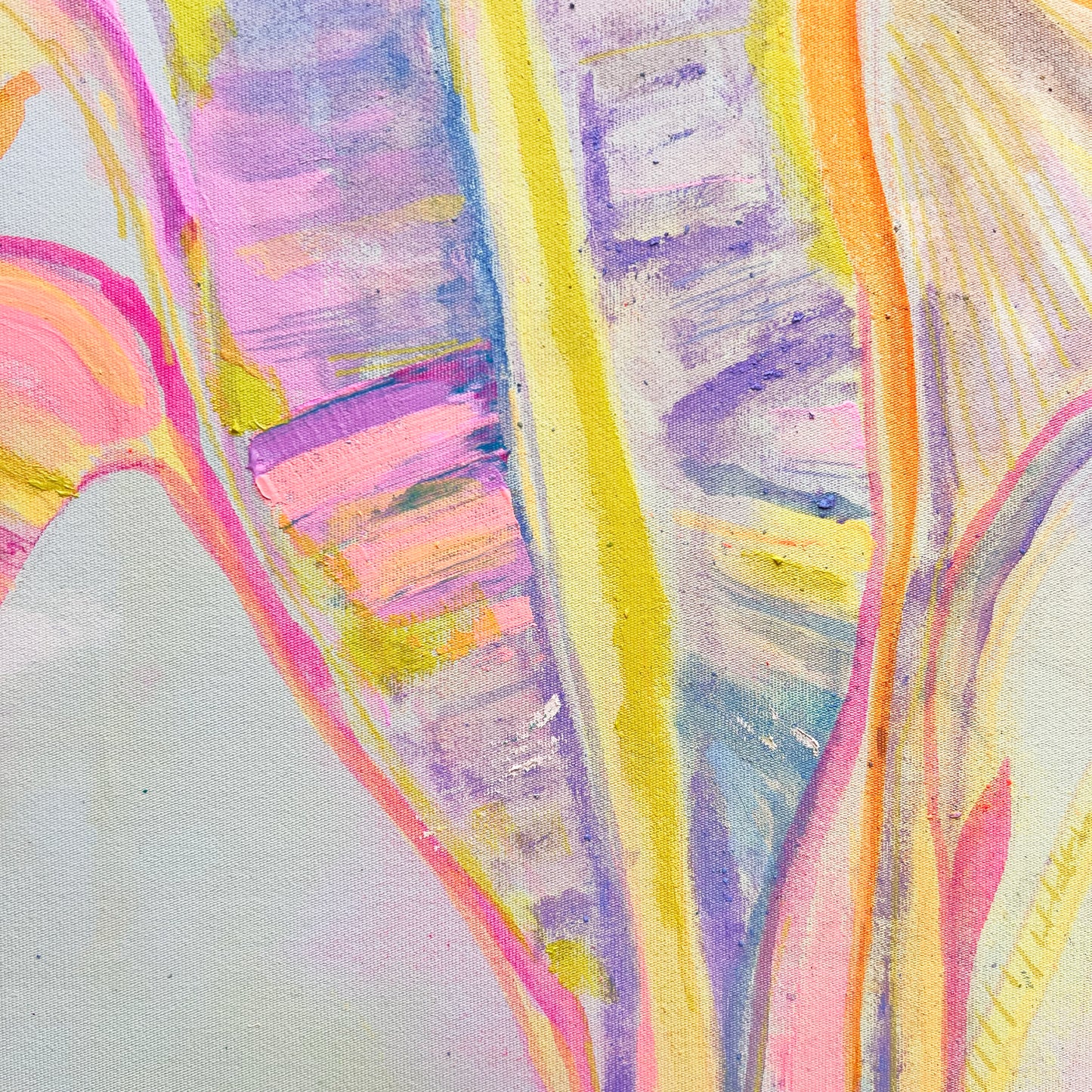 'Peachy Banana Dreams' 72cm x 72cm - Kathryn Sillince Artist