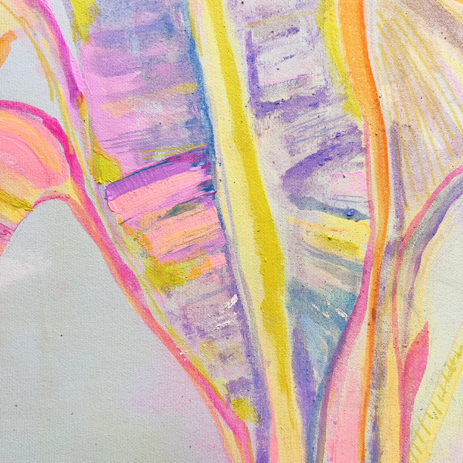 'Peachy Banana Dreams' 72cm x 72cm - Kathryn Sillince Artist