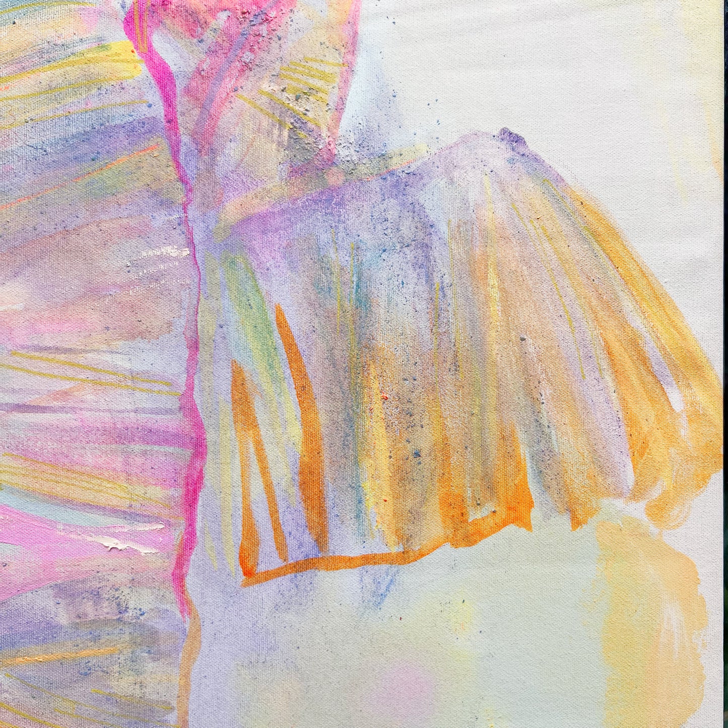 'Peachy Banana Dreams' 72cm x 72cm - Kathryn Sillince Artist