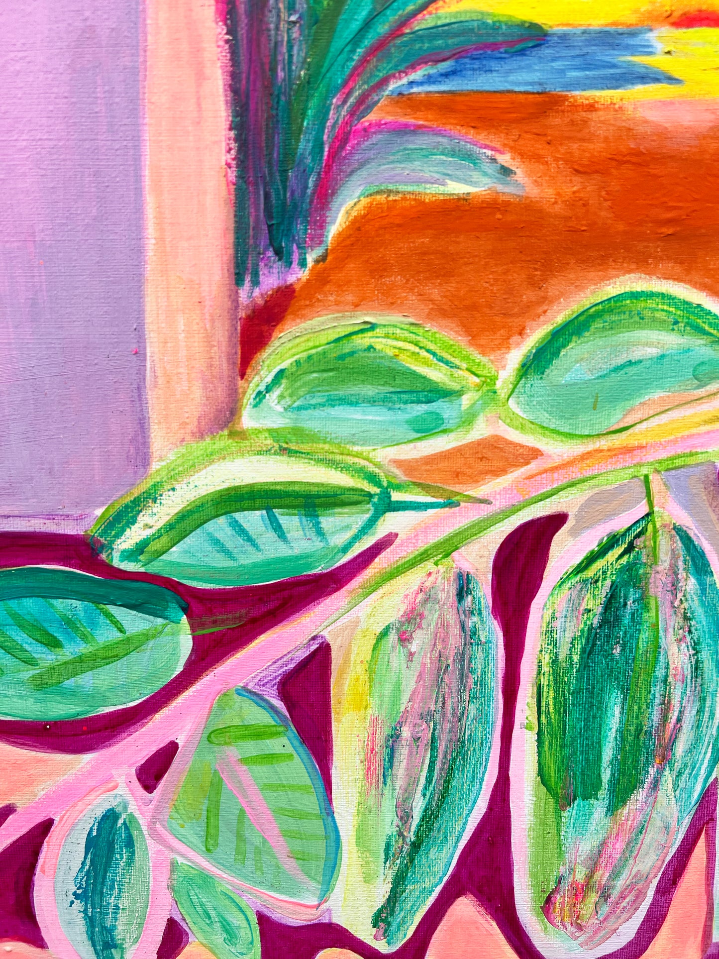 'Reflecting On A Perfect Day'  90cm x 90cm - Kathryn Sillince Artist