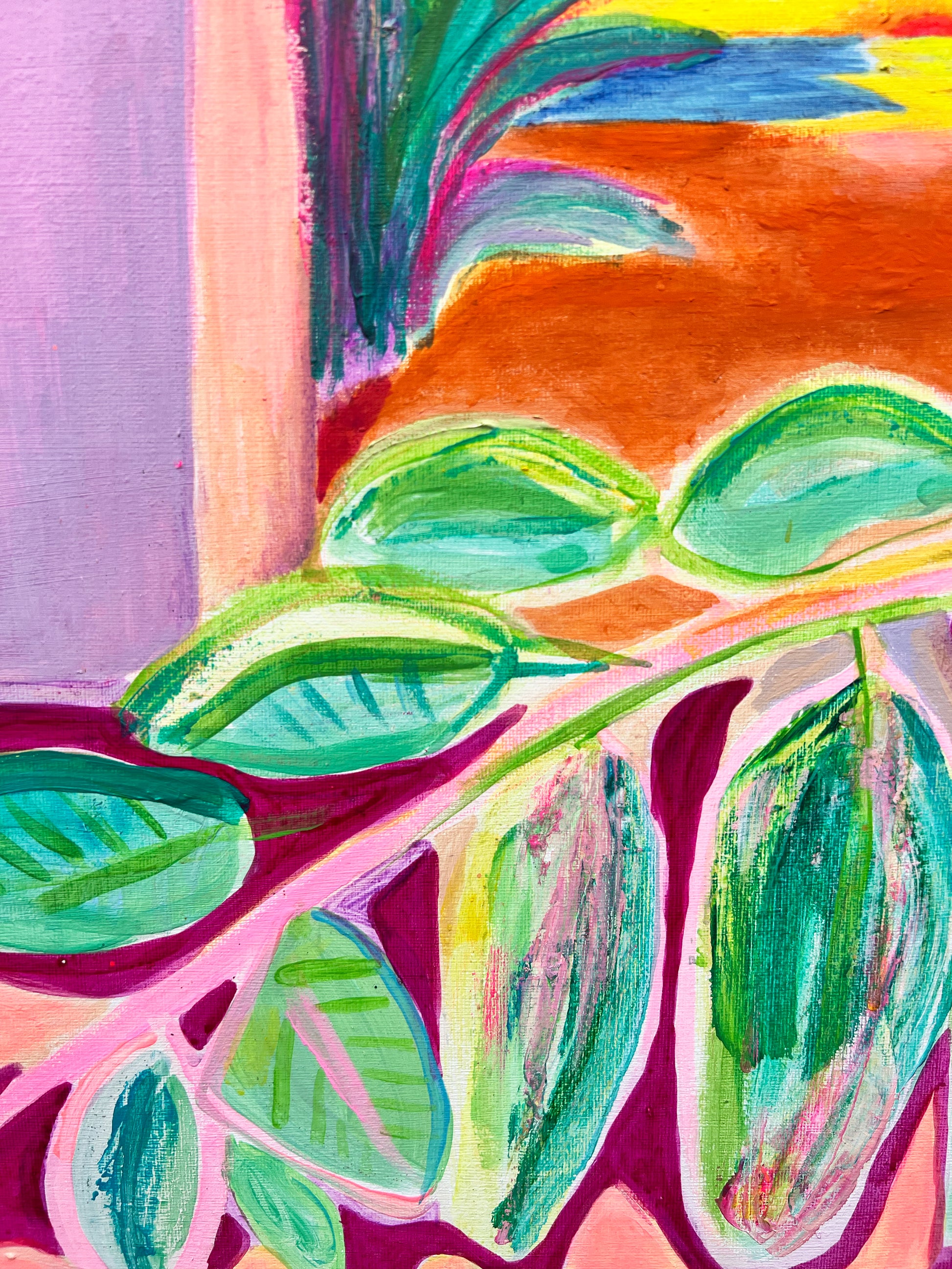 'Reflecting On A Perfect Day'  90cm x 90cm - Kathryn Sillince Artist