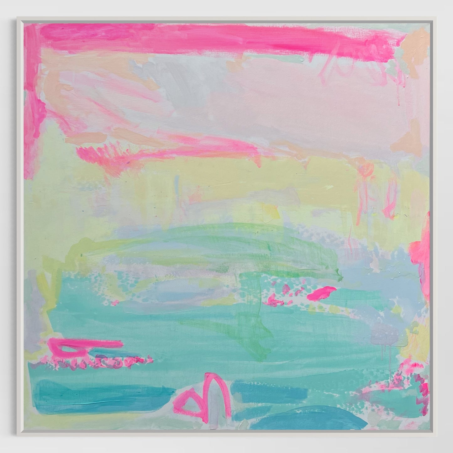 'Seafoam In Slow Motion'  90cm x 90cm - Kathryn Sillince Artist