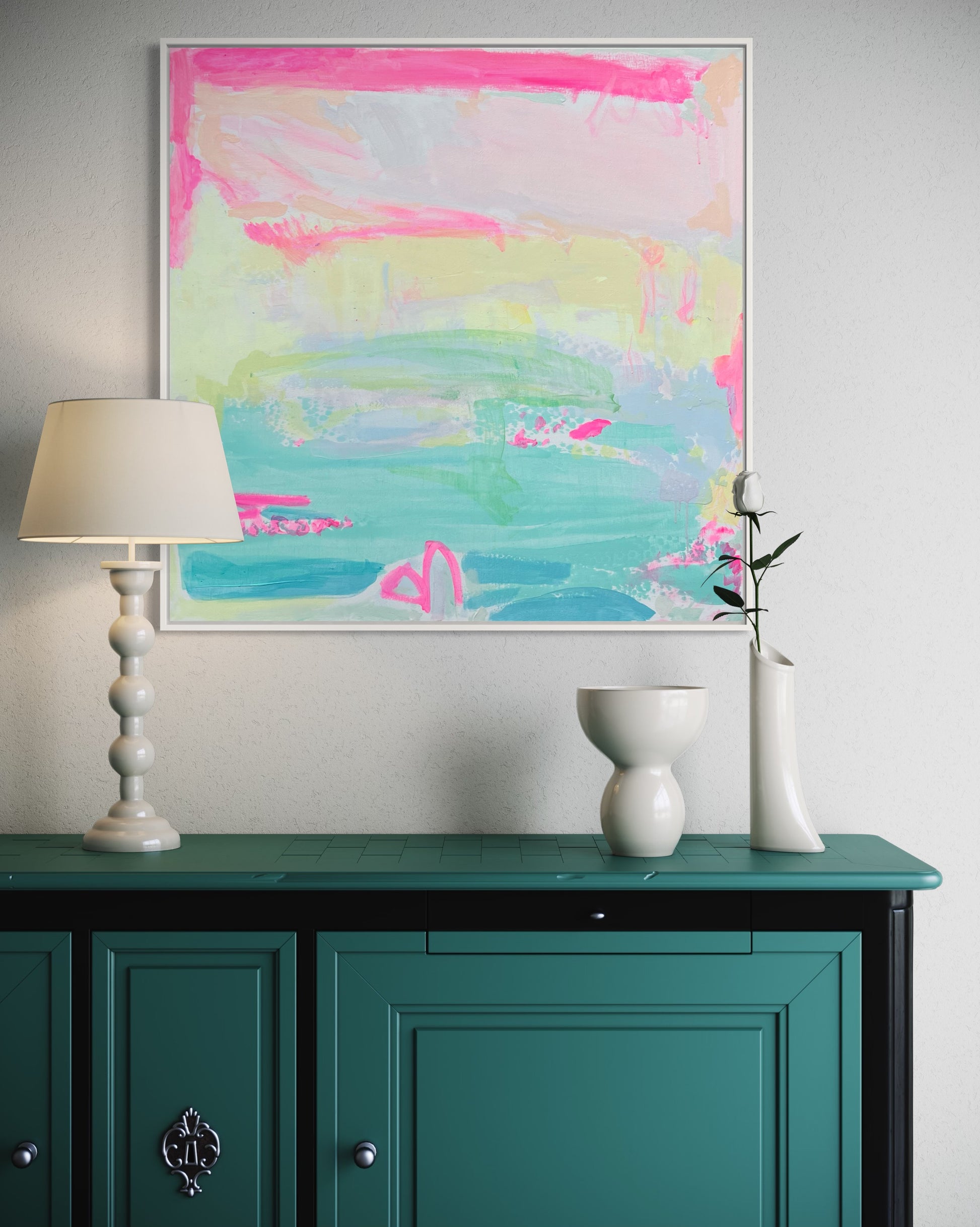 'Seafoam In Slow Motion'  90cm x 90cm - Kathryn Sillince Artist