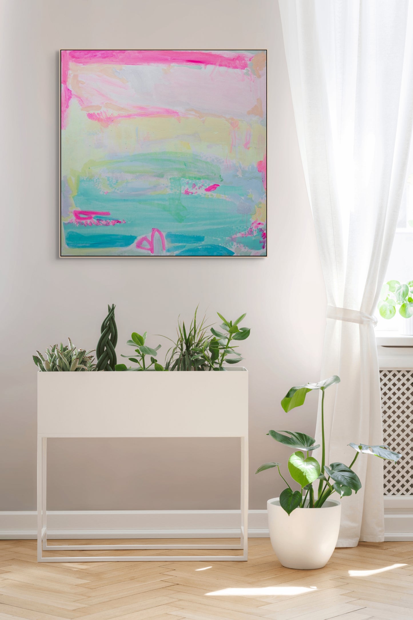 'Seafoam In Slow Motion'  90cm x 90cm - Kathryn Sillince Artist