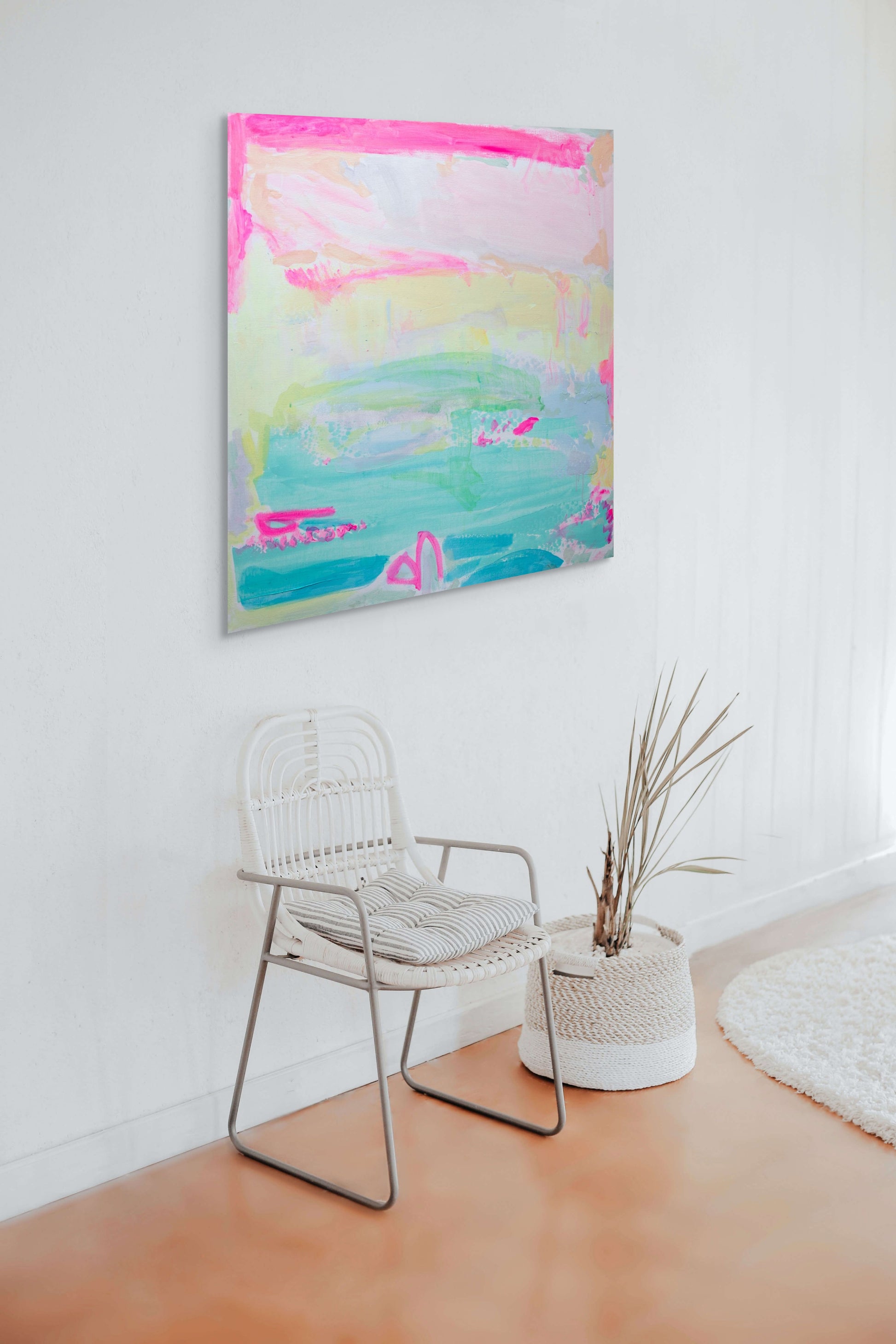 'Seafoam In Slow Motion'  90cm x 90cm - Kathryn Sillince Artist