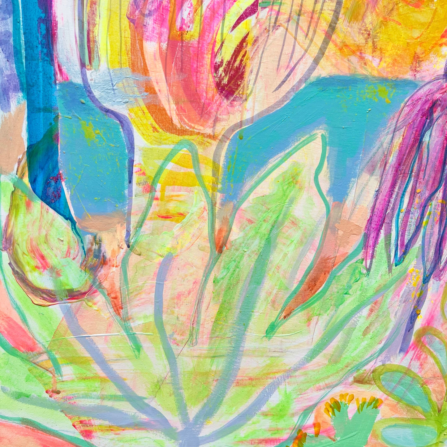 'Summer On My Mind' 112cm x 112cm - Kathryn Sillince Artist