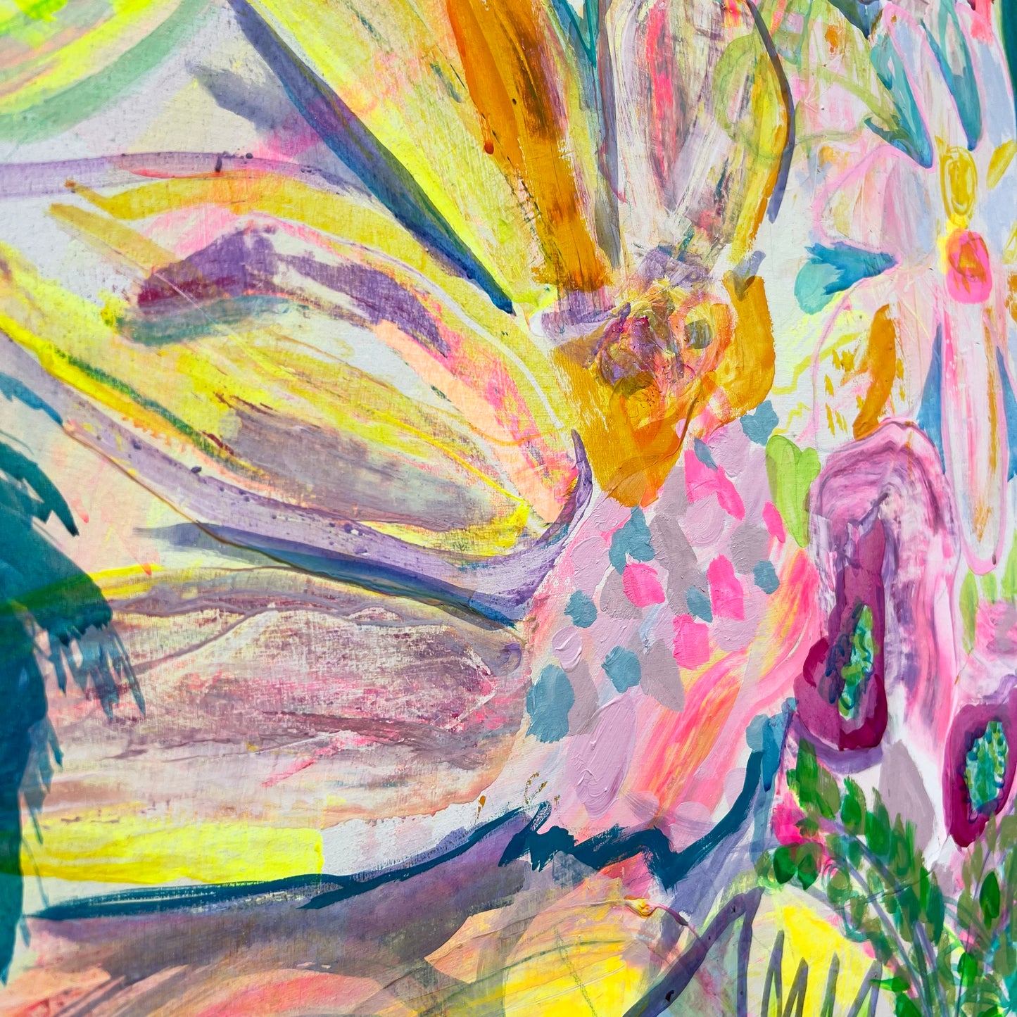'Summer On My Mind' 112cm x 112cm - Kathryn Sillince Artist