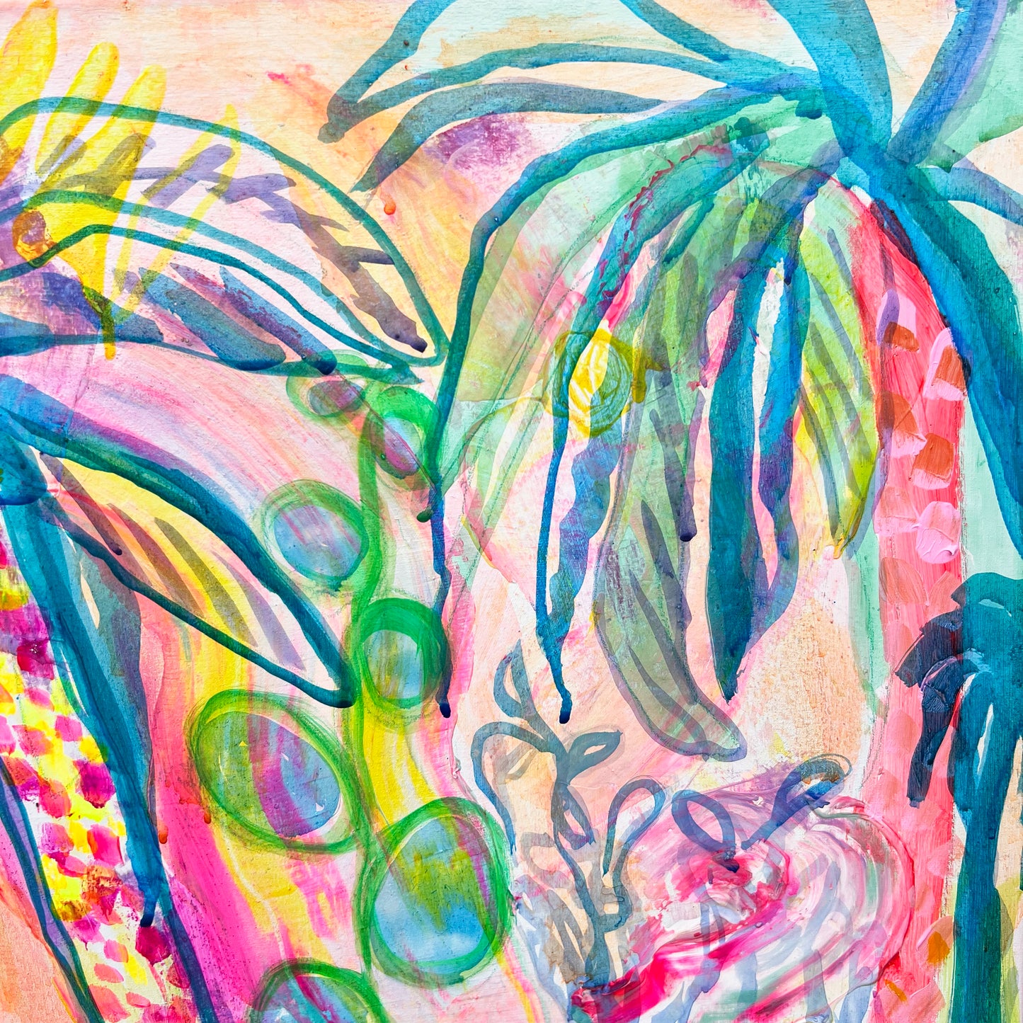 'Summer On My Mind' 112cm x 112cm - Kathryn Sillince Artist