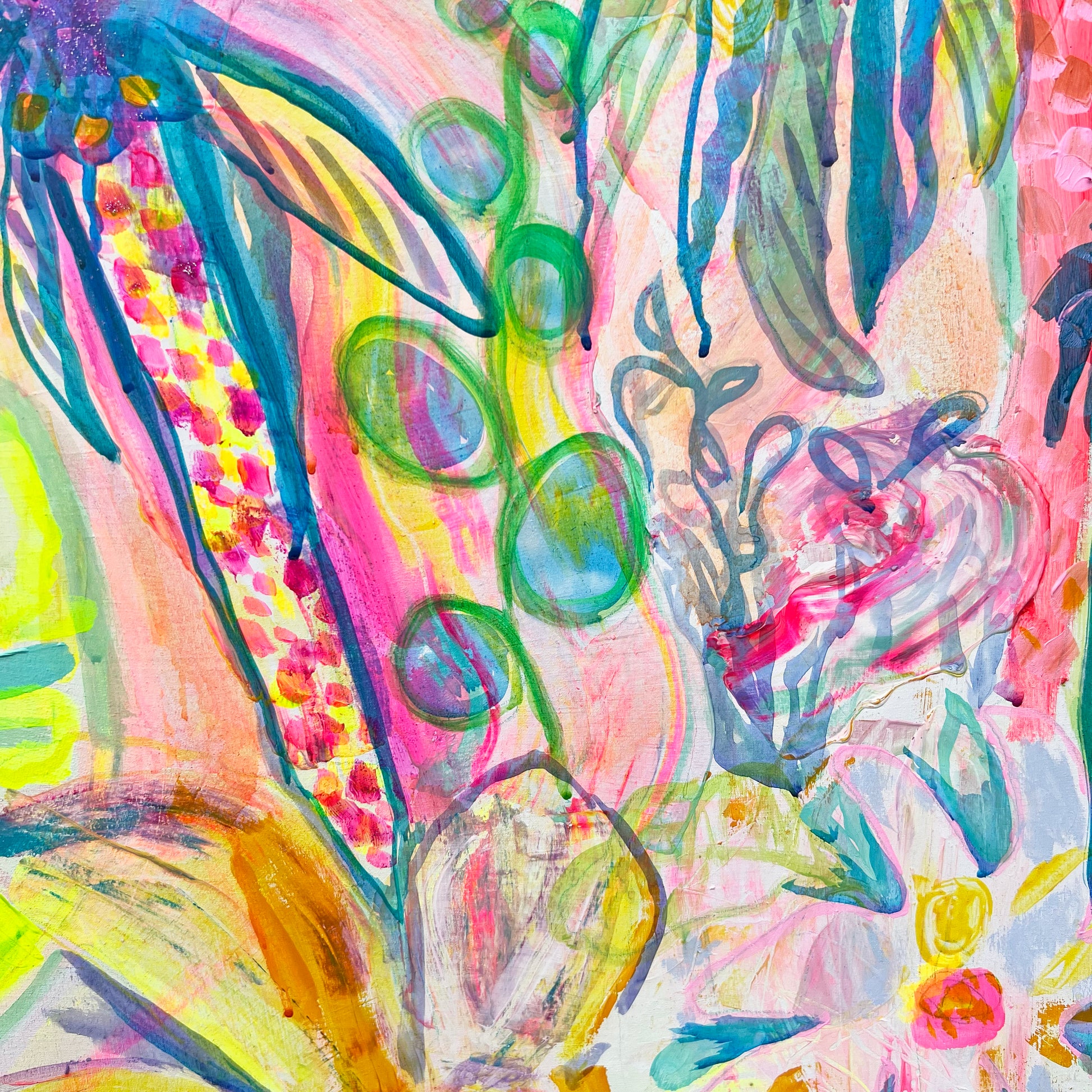 'Summer On My Mind' 112cm x 112cm - Kathryn Sillince Artist
