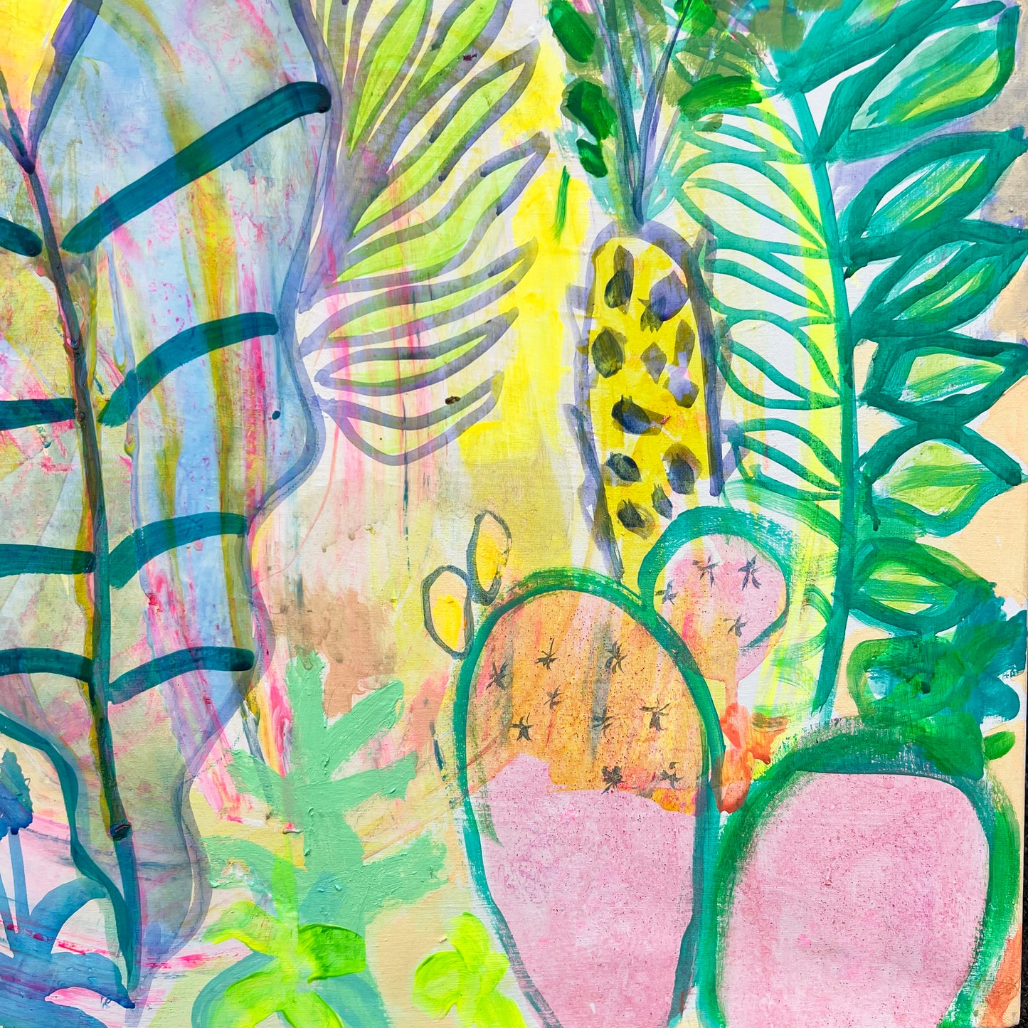 'Summer On My Mind' 112cm x 112cm - Kathryn Sillince Artist