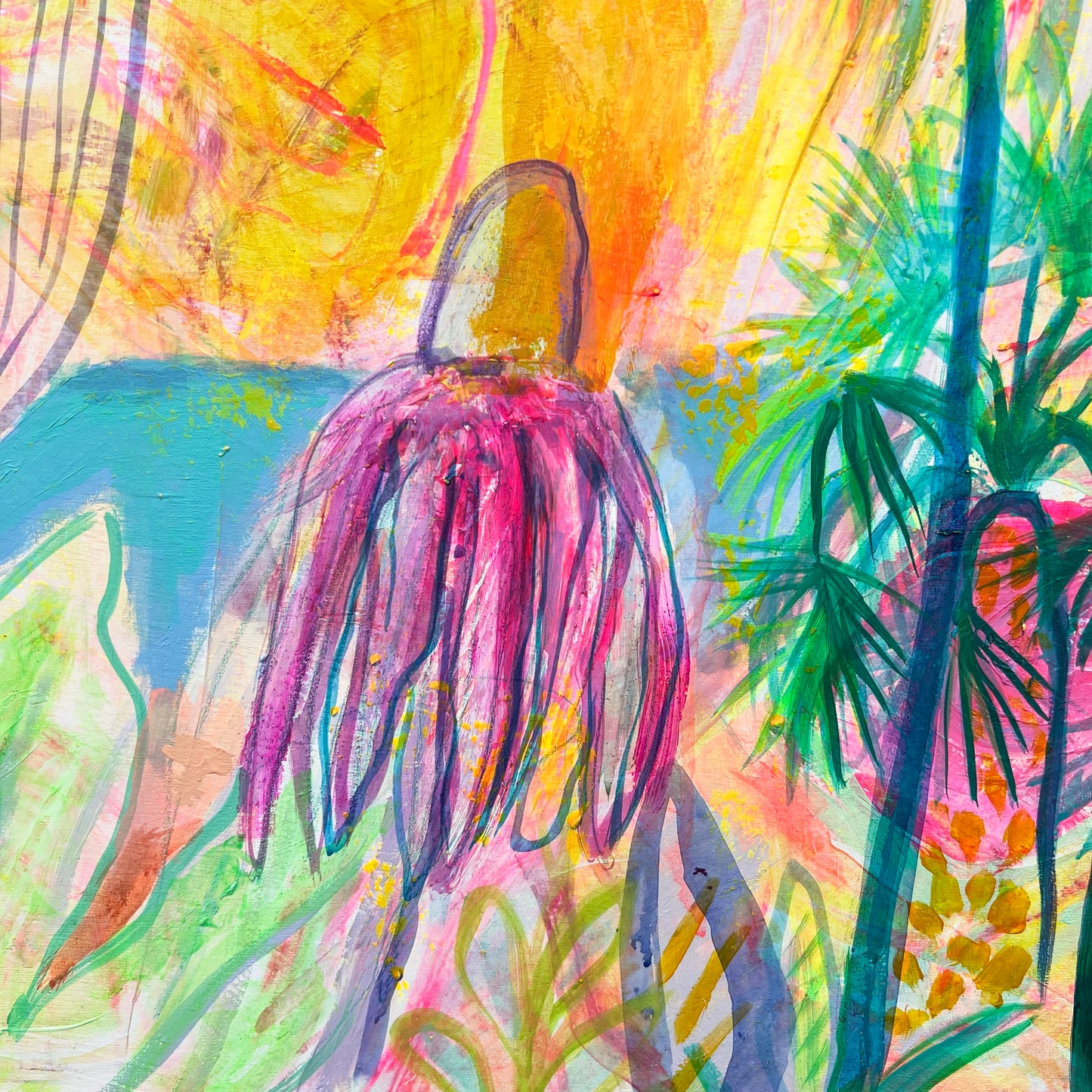 'Summer On My Mind' 112cm x 112cm - Kathryn Sillince Artist