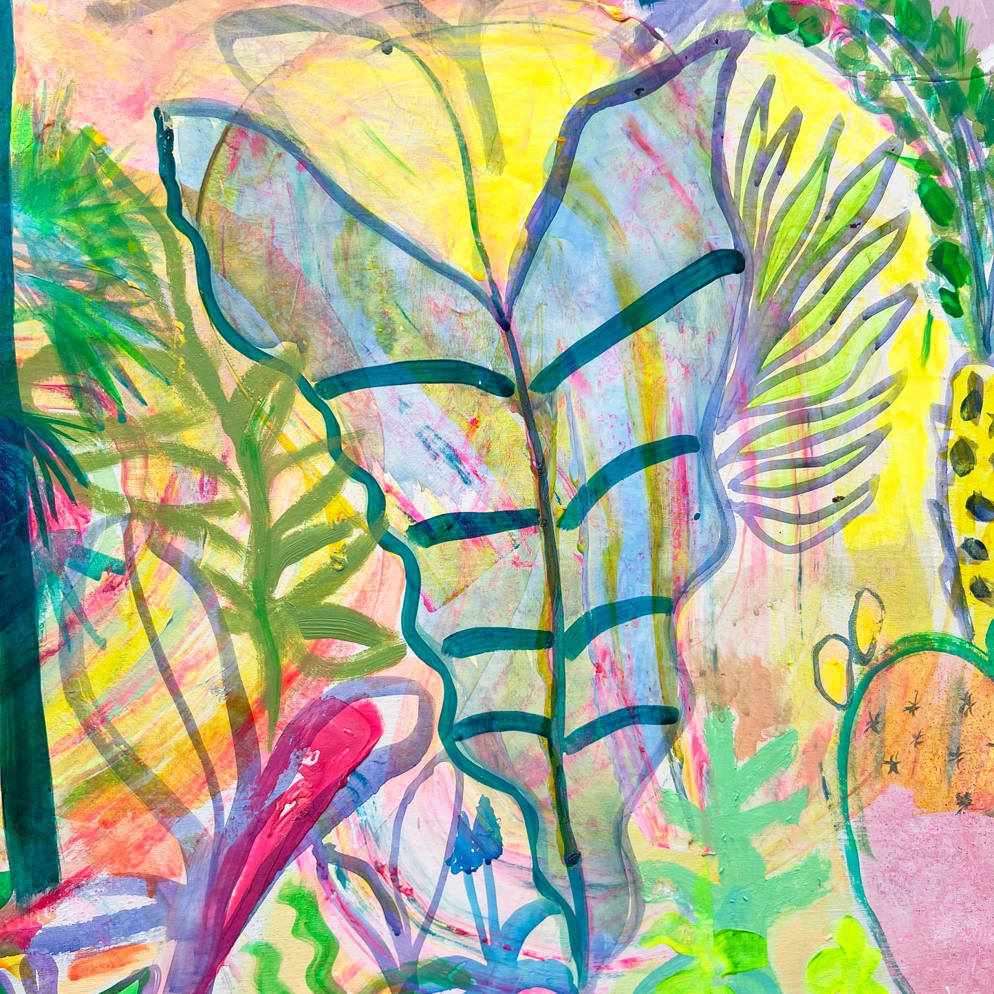 'Summer On My Mind' 112cm x 112cm - Kathryn Sillince Artist
