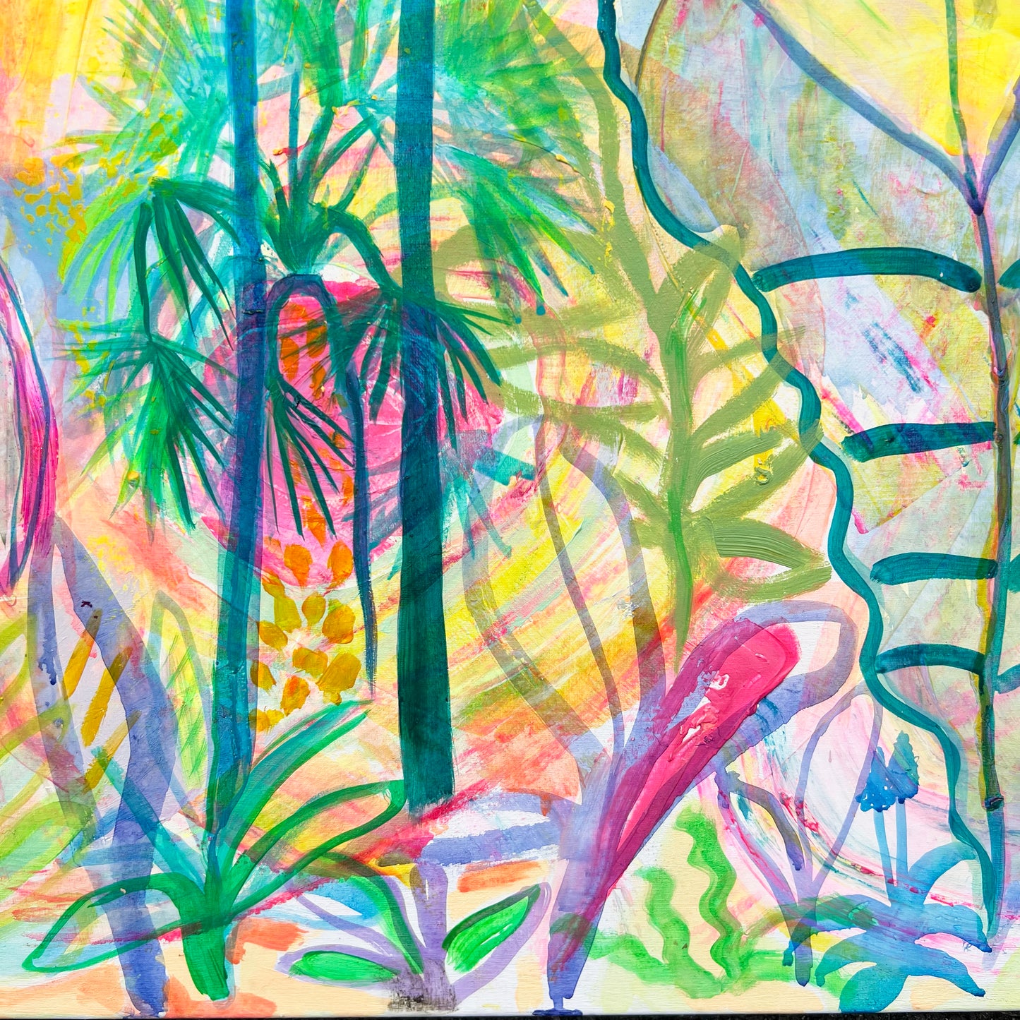 'Summer On My Mind' 112cm x 112cm - Kathryn Sillince Artist