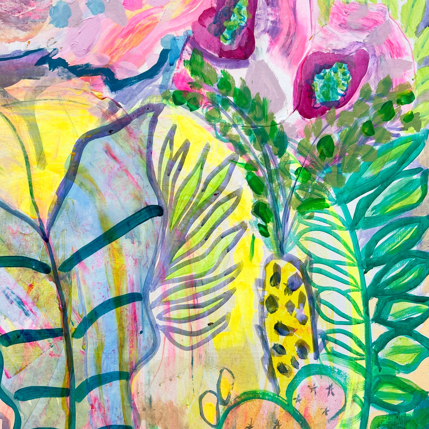 'Summer On My Mind' 112cm x 112cm - Kathryn Sillince Artist