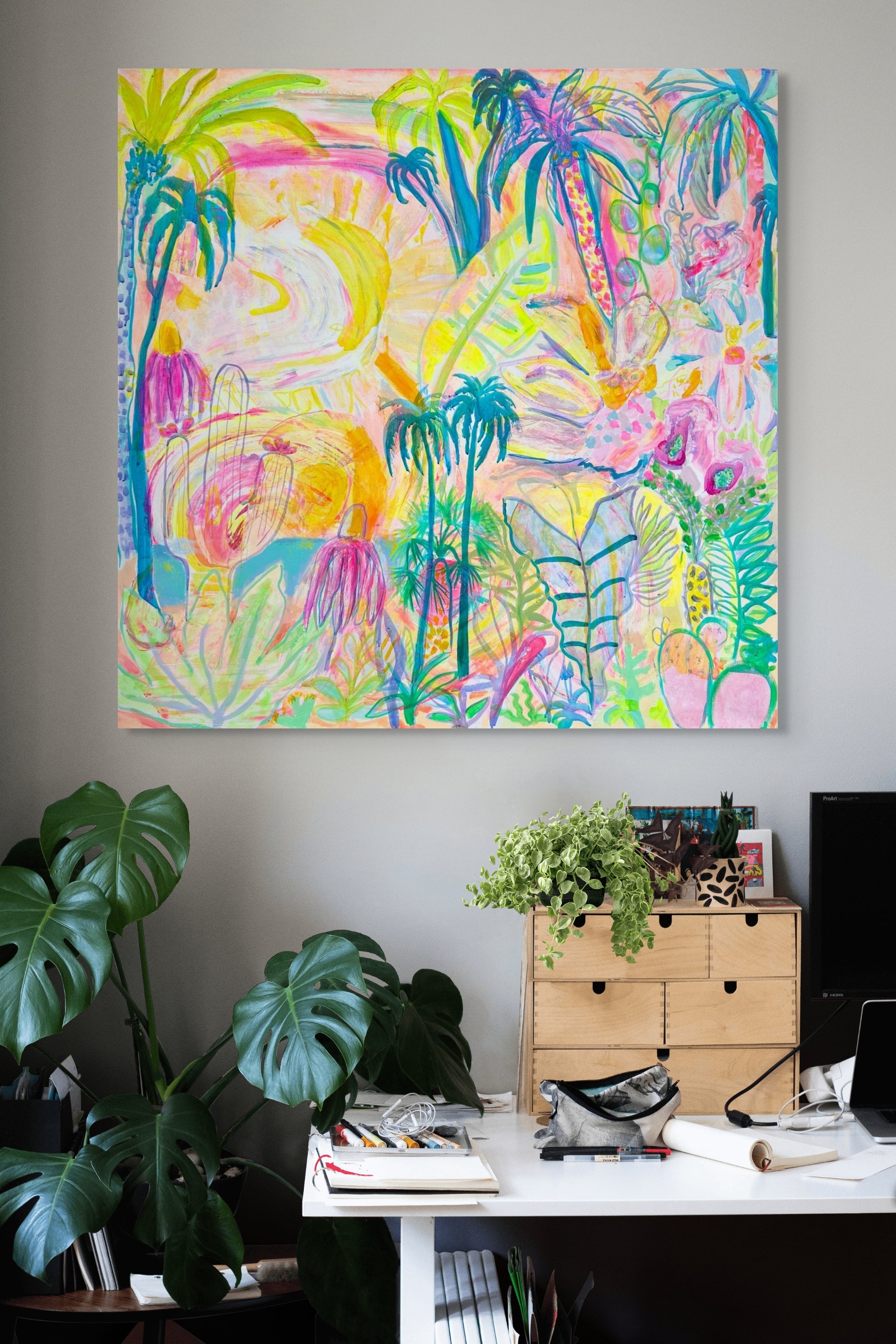 'Summer On My Mind' 112cm x 112cm - Kathryn Sillince Artist