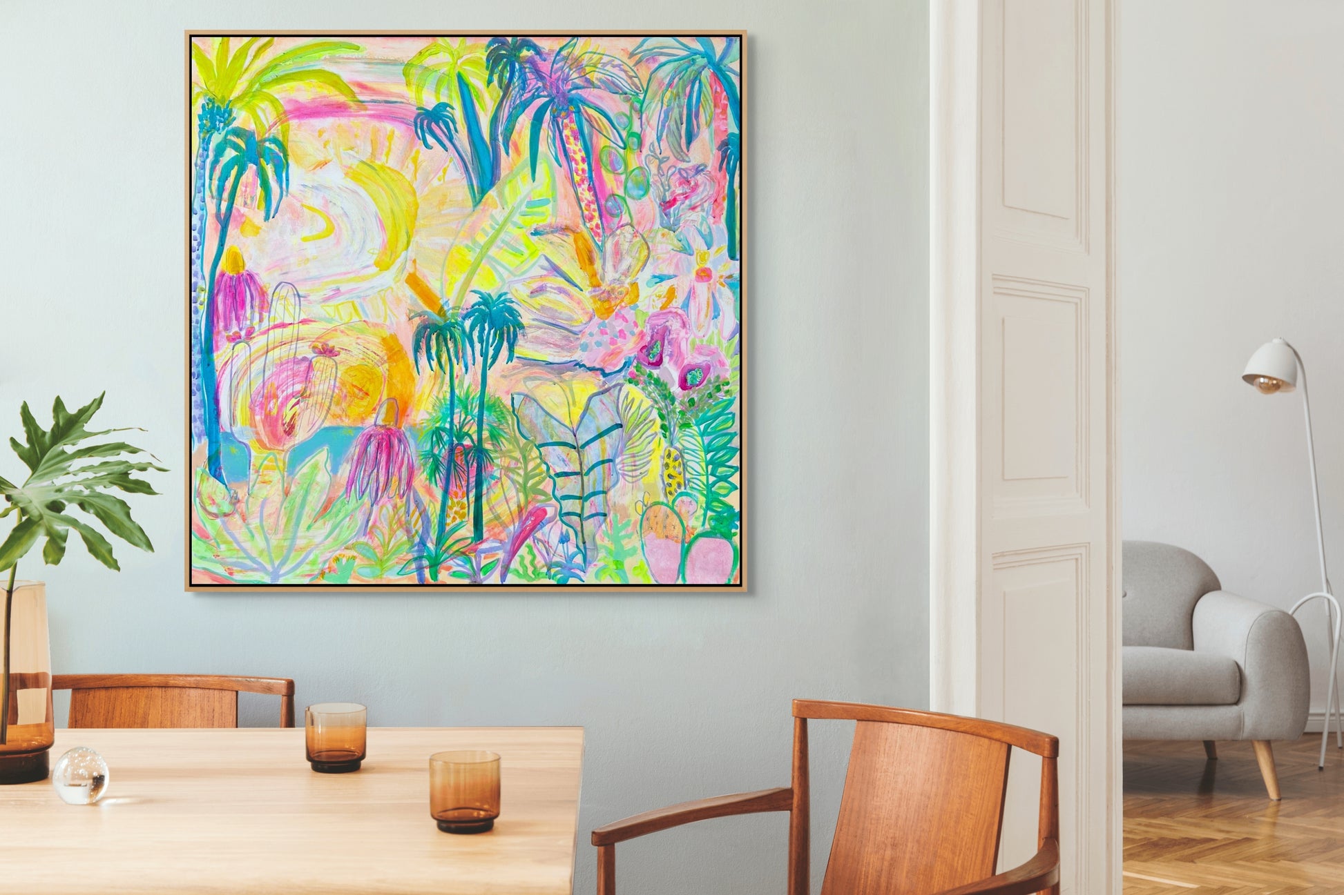'Summer On My Mind' 112cm x 112cm - Kathryn Sillince Artist