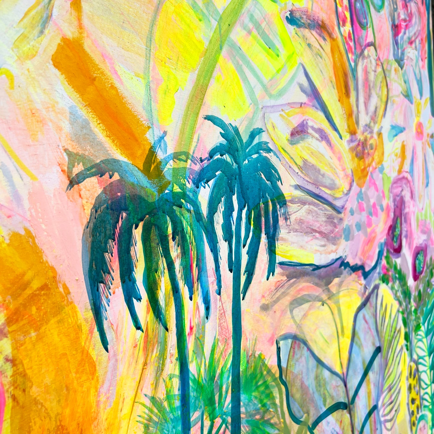 'Summer On My Mind' 112cm x 112cm - Kathryn Sillince Artist
